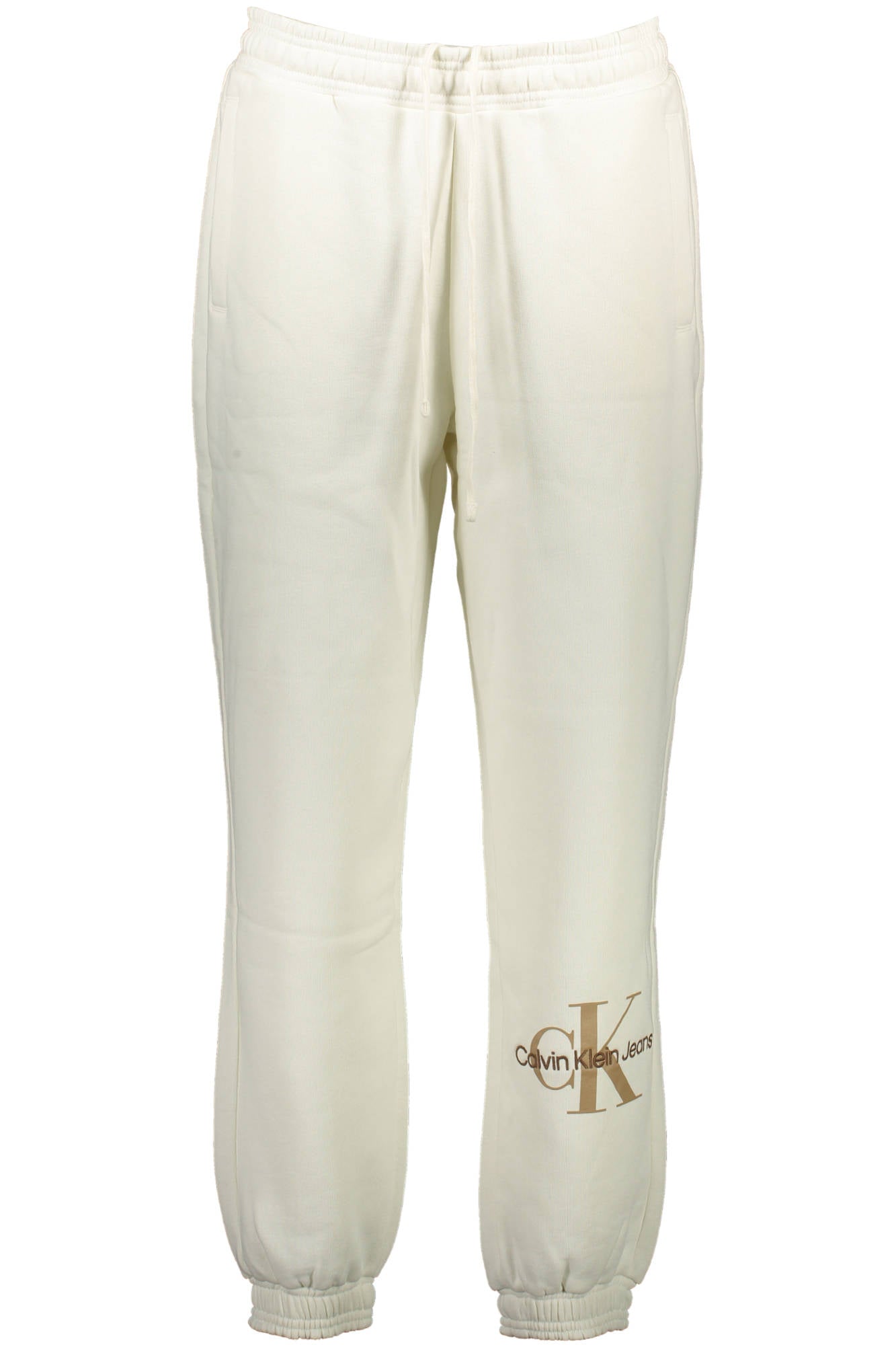 J20J220265_BIANCO_YBI – Weiße Damen-Sweathose: Sportlicher Stil mit Details & Stickerei – Größe: M, L, XL – Farbe: Bianco