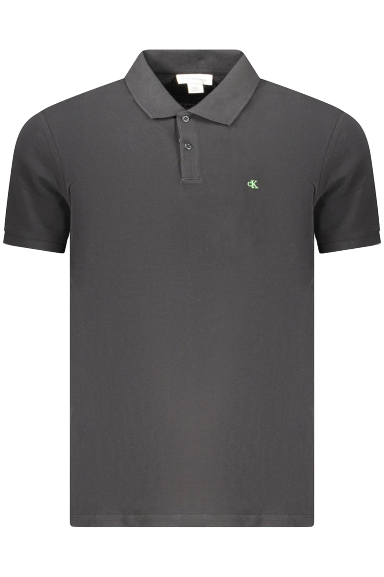 LV040EM269_NEUB1 – Elegantes Herren Schwarz Kurzarm-Poloshirt mit Stickerei und Knöpfen – Größe: S, M, L, XL – Farbe: Nero