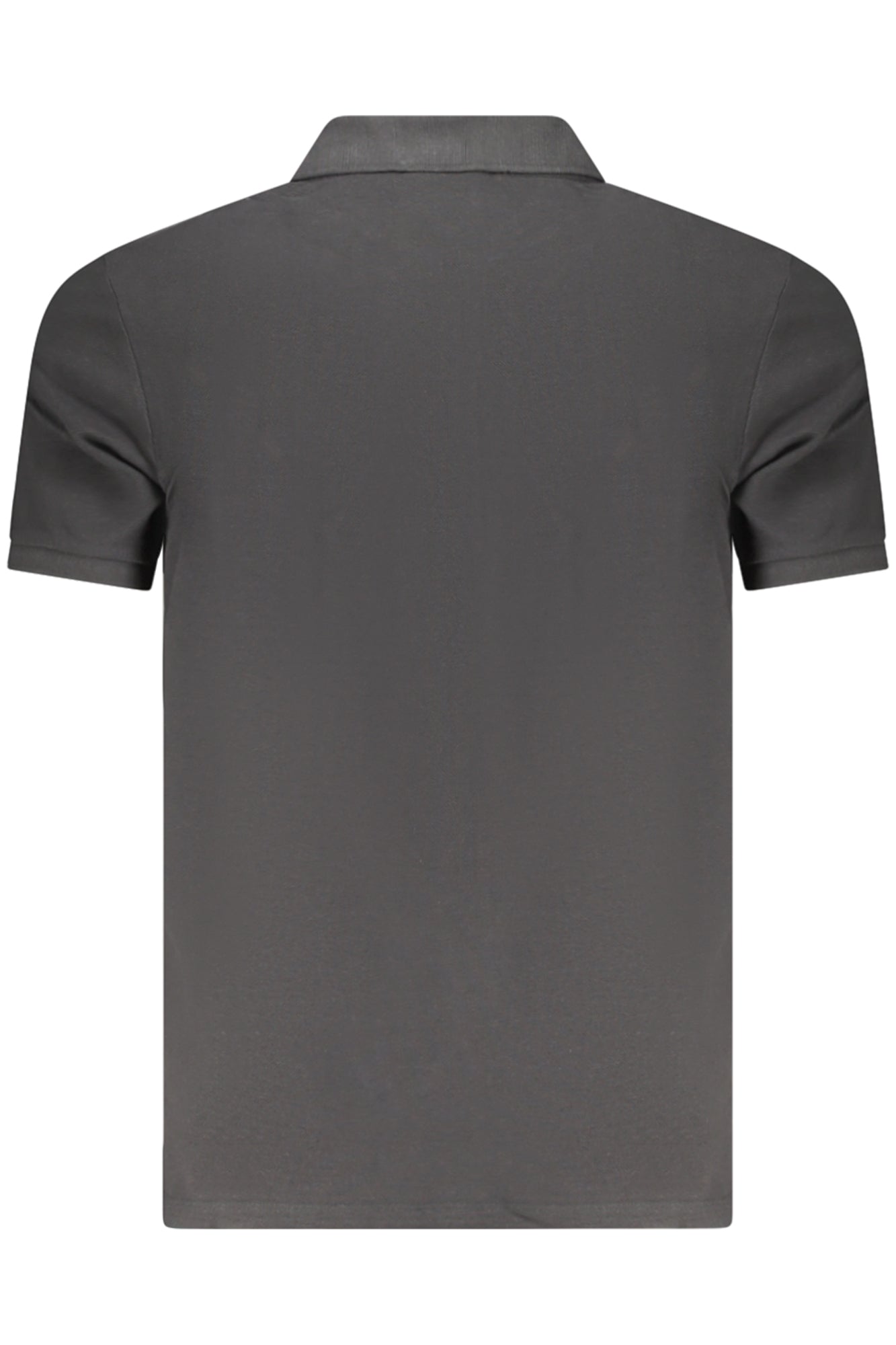 LV040EM269_NEUB1 – Elegantes Herren Schwarz Kurzarm-Poloshirt mit Stickerei und Knöpfen – Größe: S, M, L, XL – Farbe: Nero