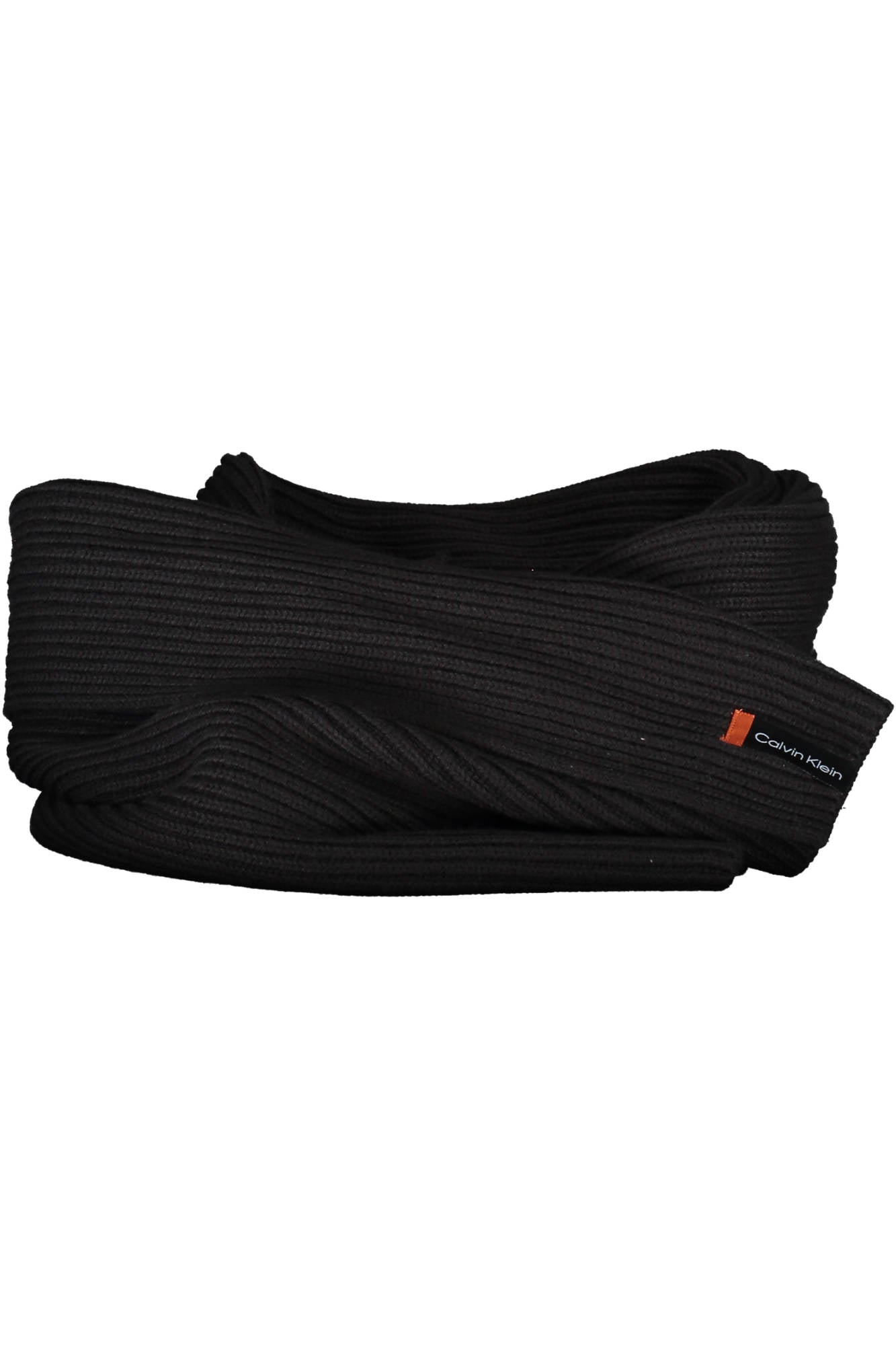 K50K509712_NERO_BAX – Moderner Herrenschal und Mütze Set in Schwarz mit Kontrastdetails – Größe: UNI – Farbe: Nero