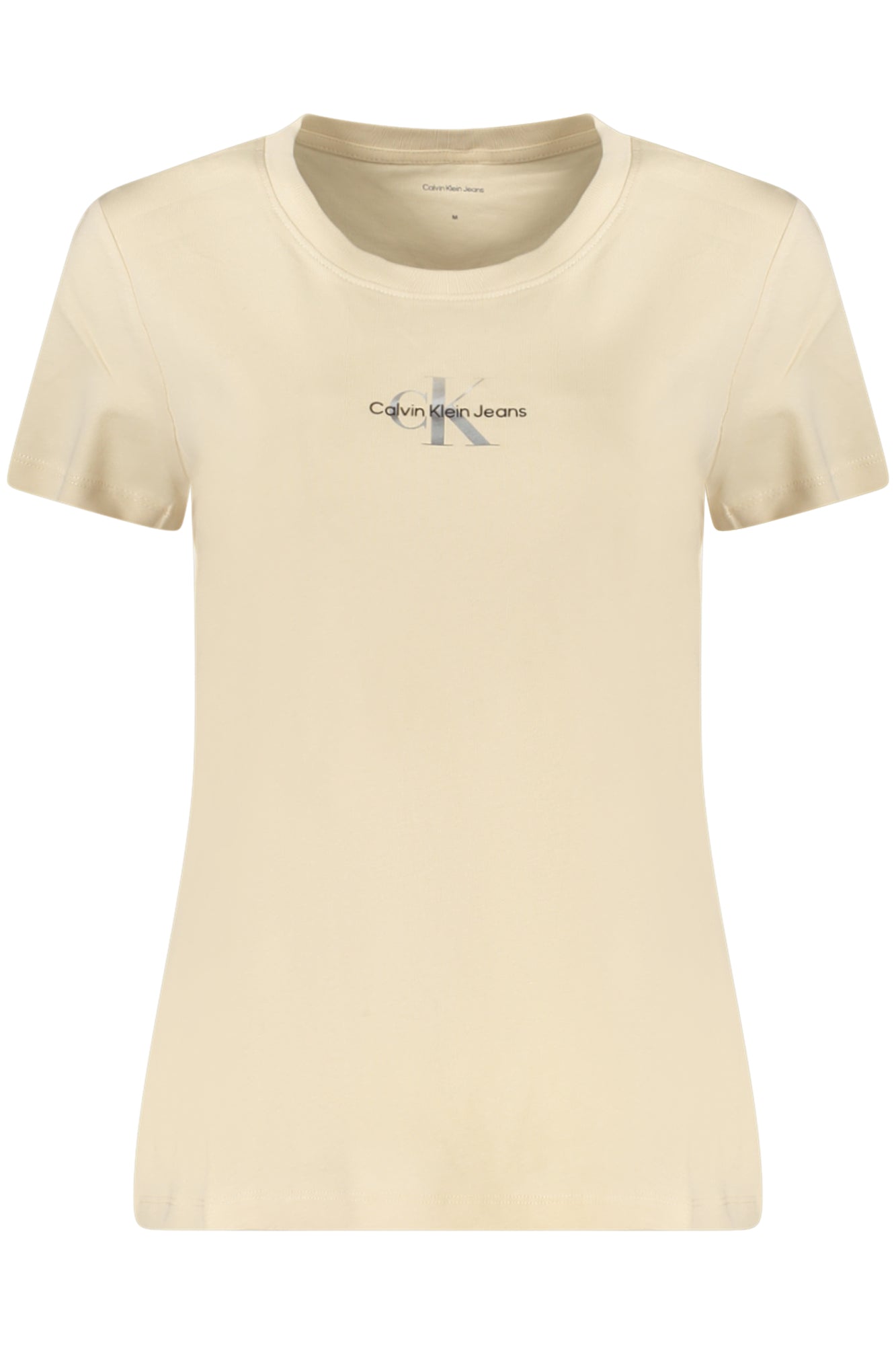 J20J225252_BEAEA – Damen Kurzarm T-Shirt Beige Slim Fit mit Rundhalsausschnitt & Print – Größe: XS, S, M, L, XL – Farbe: Beige