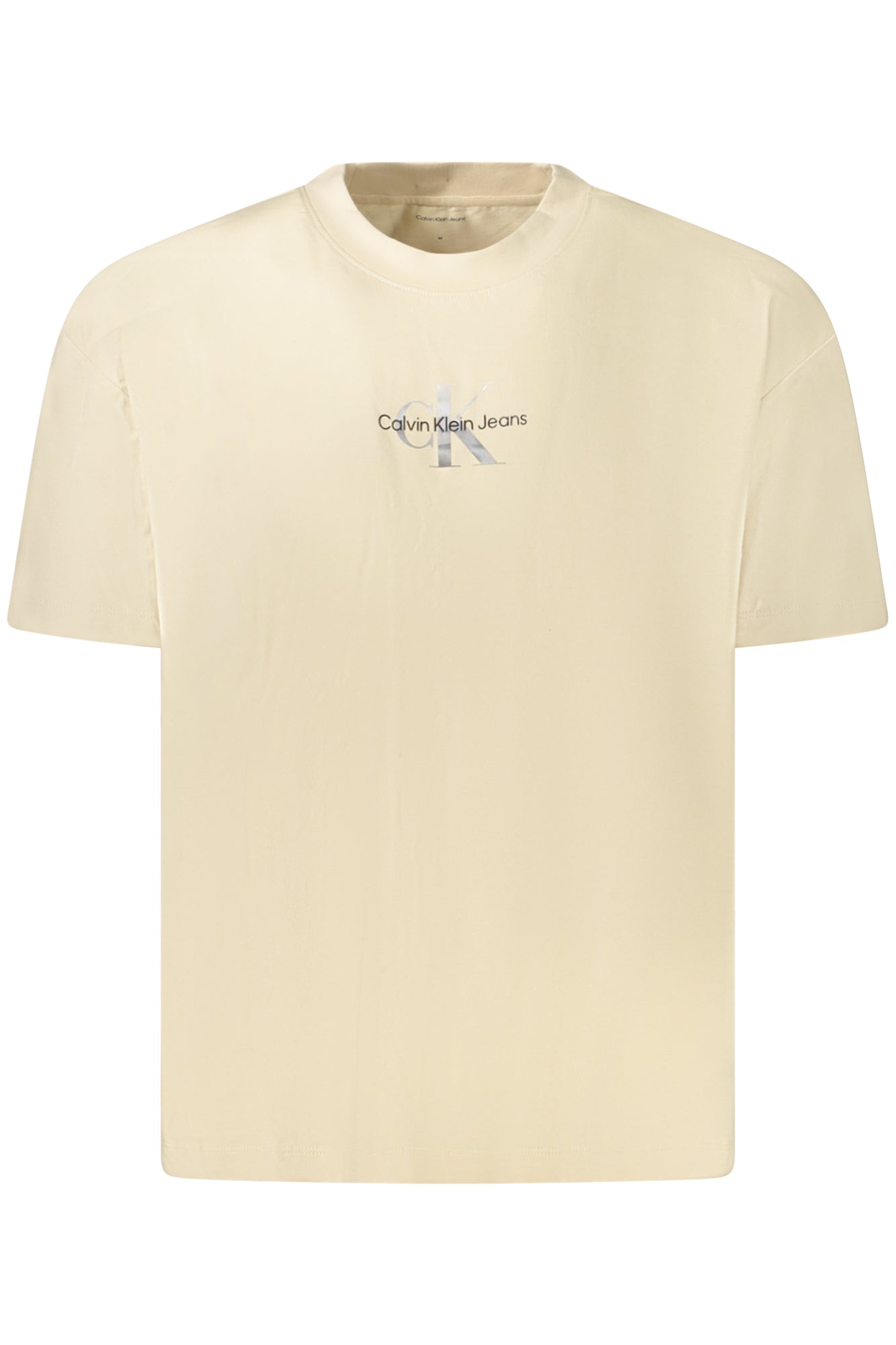 J20J225521_BEAEA – Oversize Damen T-Shirt Beige: Nachhaltig mit Iridierendem Print – Größe: XS, S, M, L, XL – Farbe: Beige