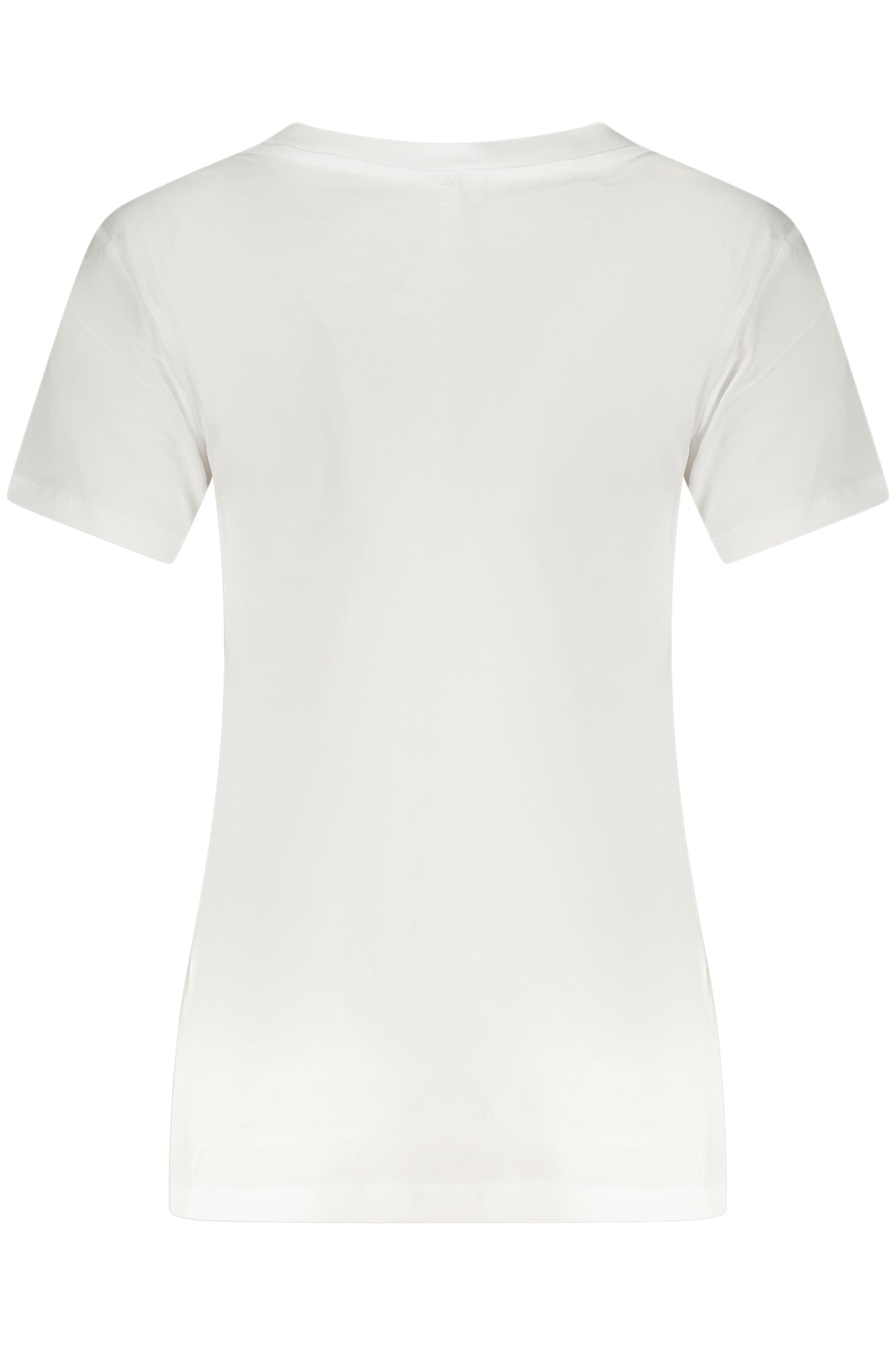 J20J225252_BIYAA – Elegantes Damen Kurzarm-T-Shirt in Weiß, Slim Fit, mit Glanzdruck – Größe: XS, S, M, L, XL – Farbe: Bianco