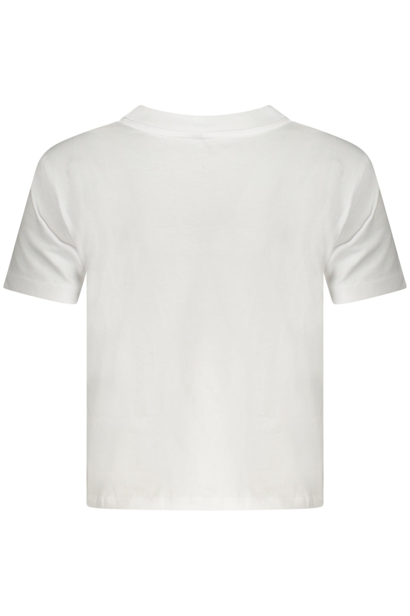 J20J223113_BIYAA – Weißes Damen-Kurzarmshirt aus regenerativer Baumwolle mit Logo. – Größe: XS, S, M, L, XL – Farbe: Bianco