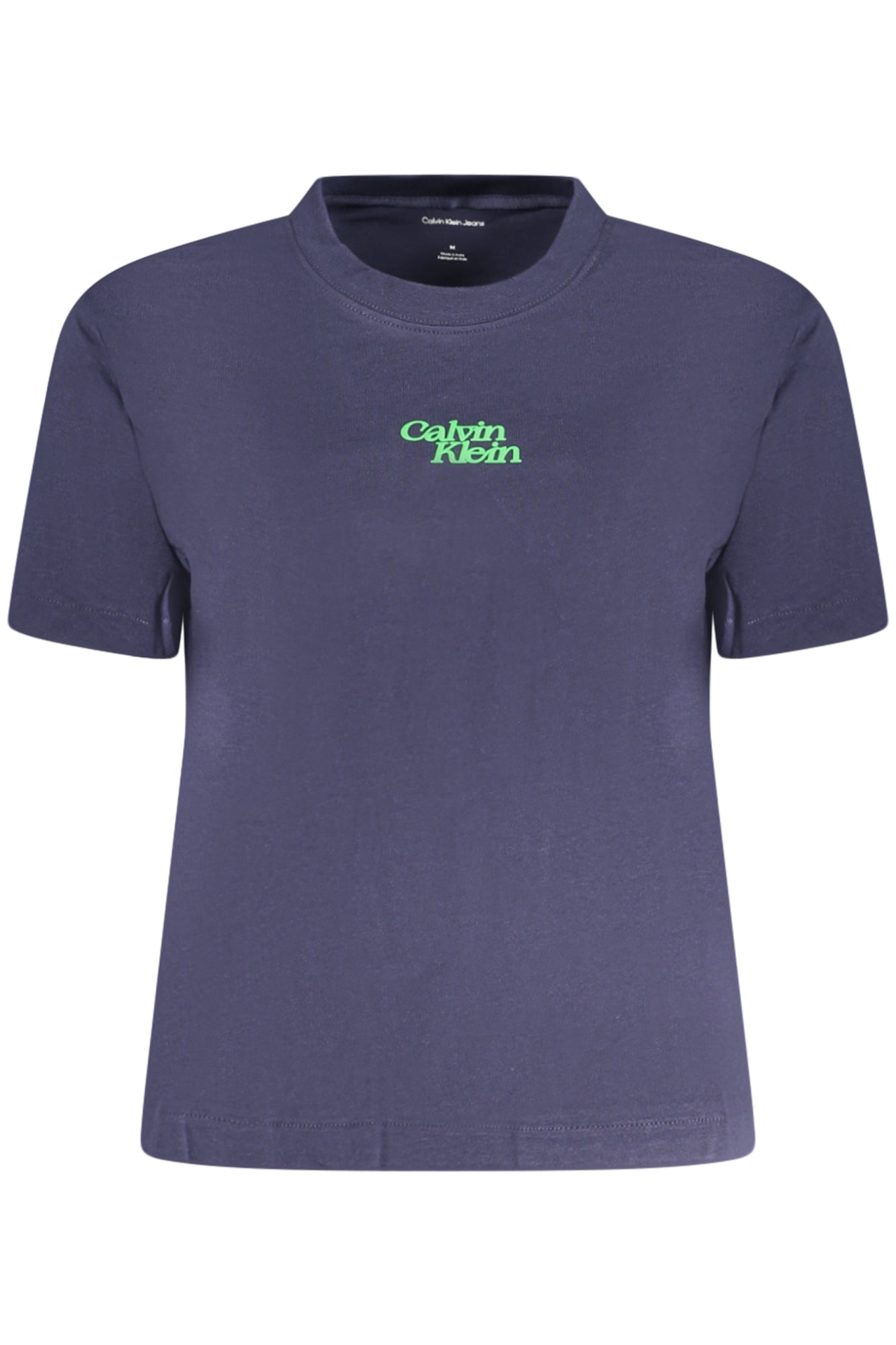 LV047B851G_BLRNV – Stylisches Damen Kurzarm-T-Shirt in Blau mit Rundhals und Logo-Print – Größe: XS, S, M, L, XL – Farbe: Blu