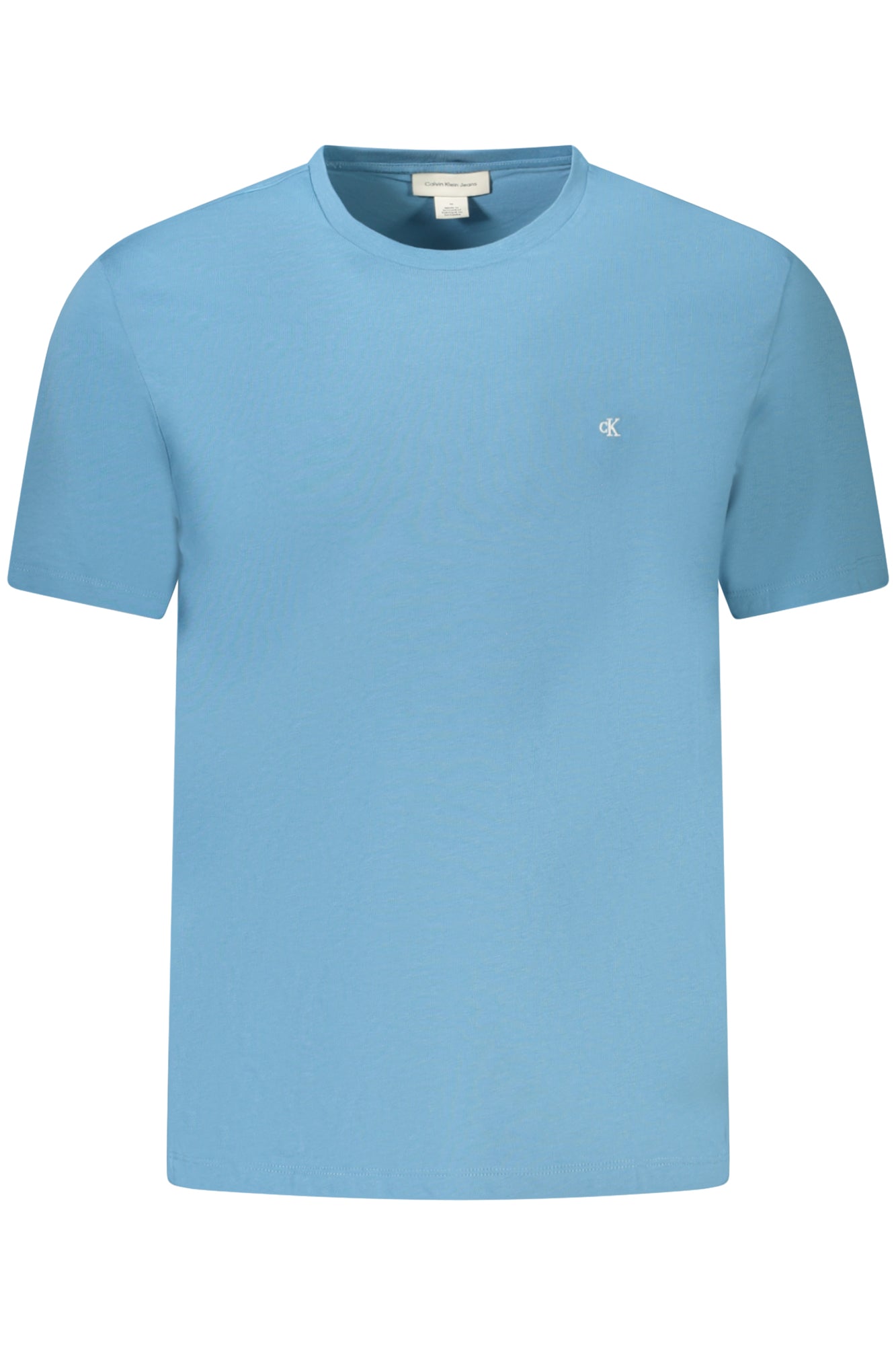 LV040HM265_AZVF5 – Herren Blaues Kurzarm-T-Shirt mit Rundhals & Stickerei - Stilvoll & Modern – Größe: S, M, L, XL, 2XL – Farbe: Azzurro