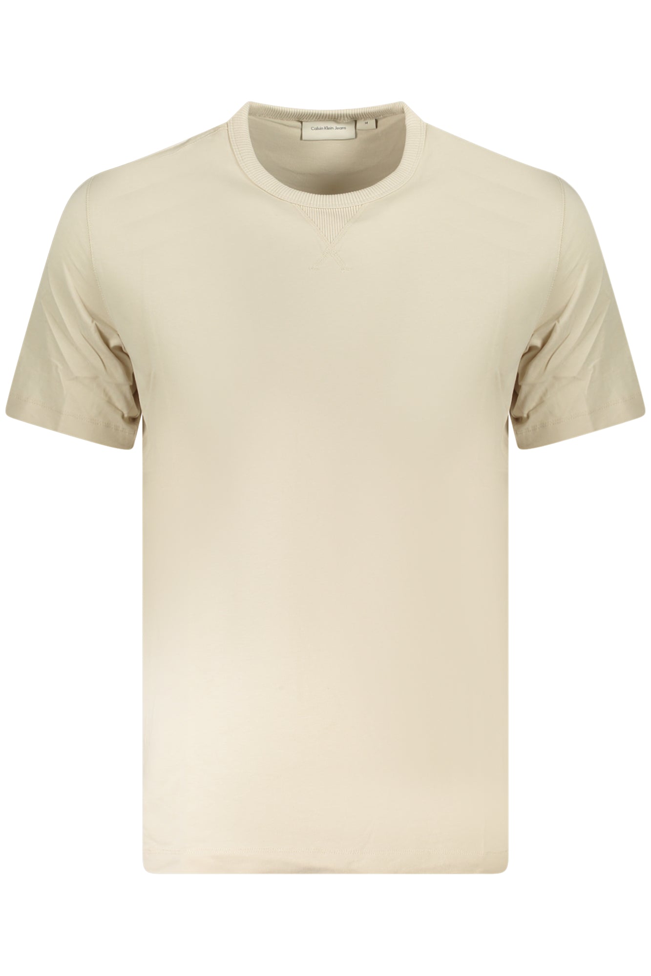 J30J323484_BEPDV – Herren Kurzarm-T-Shirt Beige - Nachhaltig & Stilvoll mit Logodetails – Größe: S, M, L, XL, 2XL – Farbe: Beige