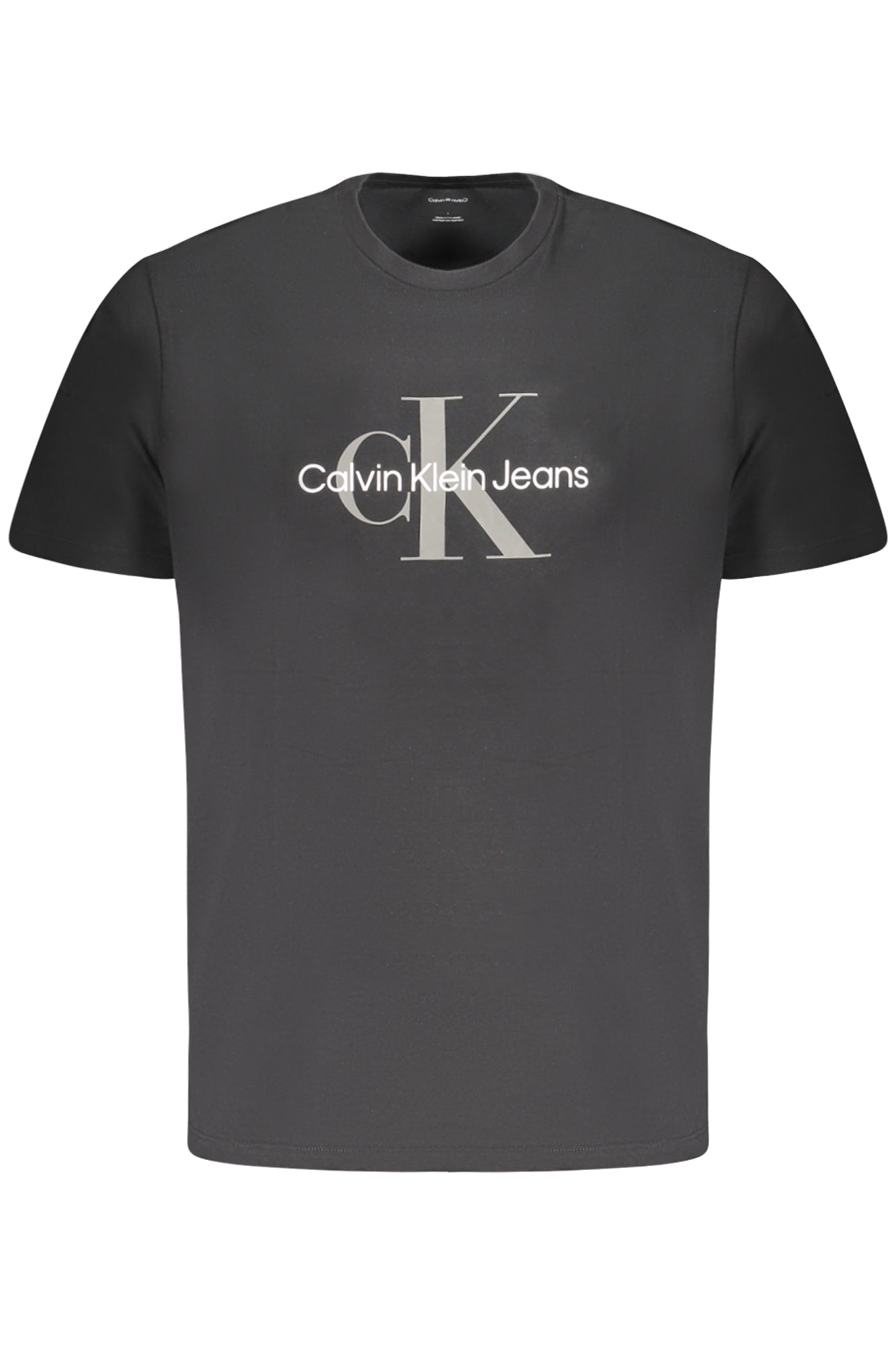 LV040EM286_NEUB1 – Stylisches schwarzes Herren Rundhals-Kurzarmshirt mit Logo-Print – Größe: S, M, L, XL – Farbe: Nero