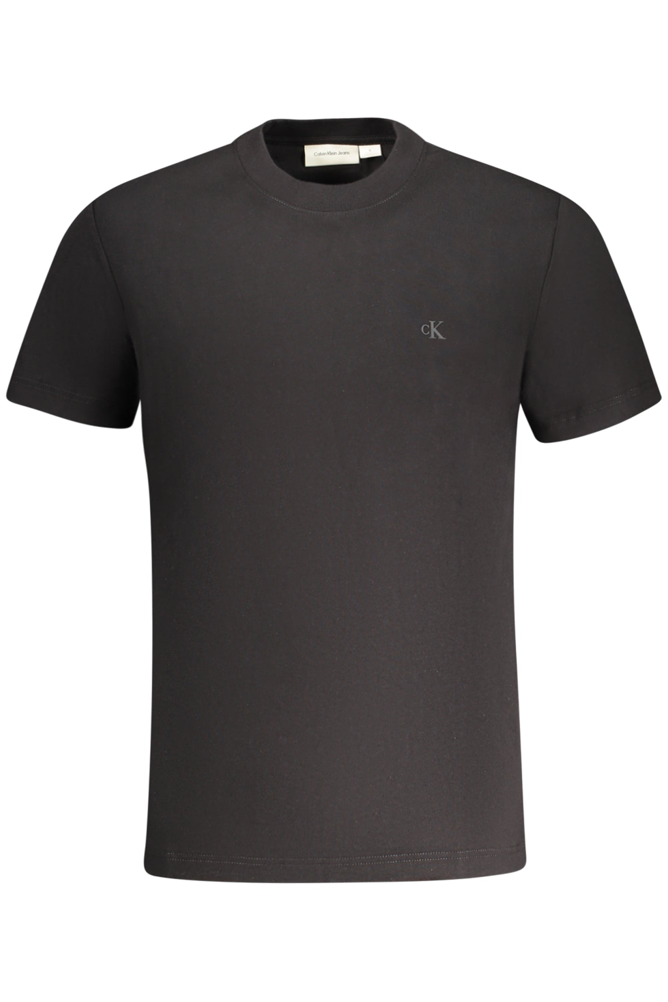 J30J326683_NEBEH – Nachhaltiges Herren-Kurzarmshirt Schwarz – Rundhals, Logodruck, 95% Baumwolle – Größe: S, M, L, XL, 2XL – Farbe: Nero