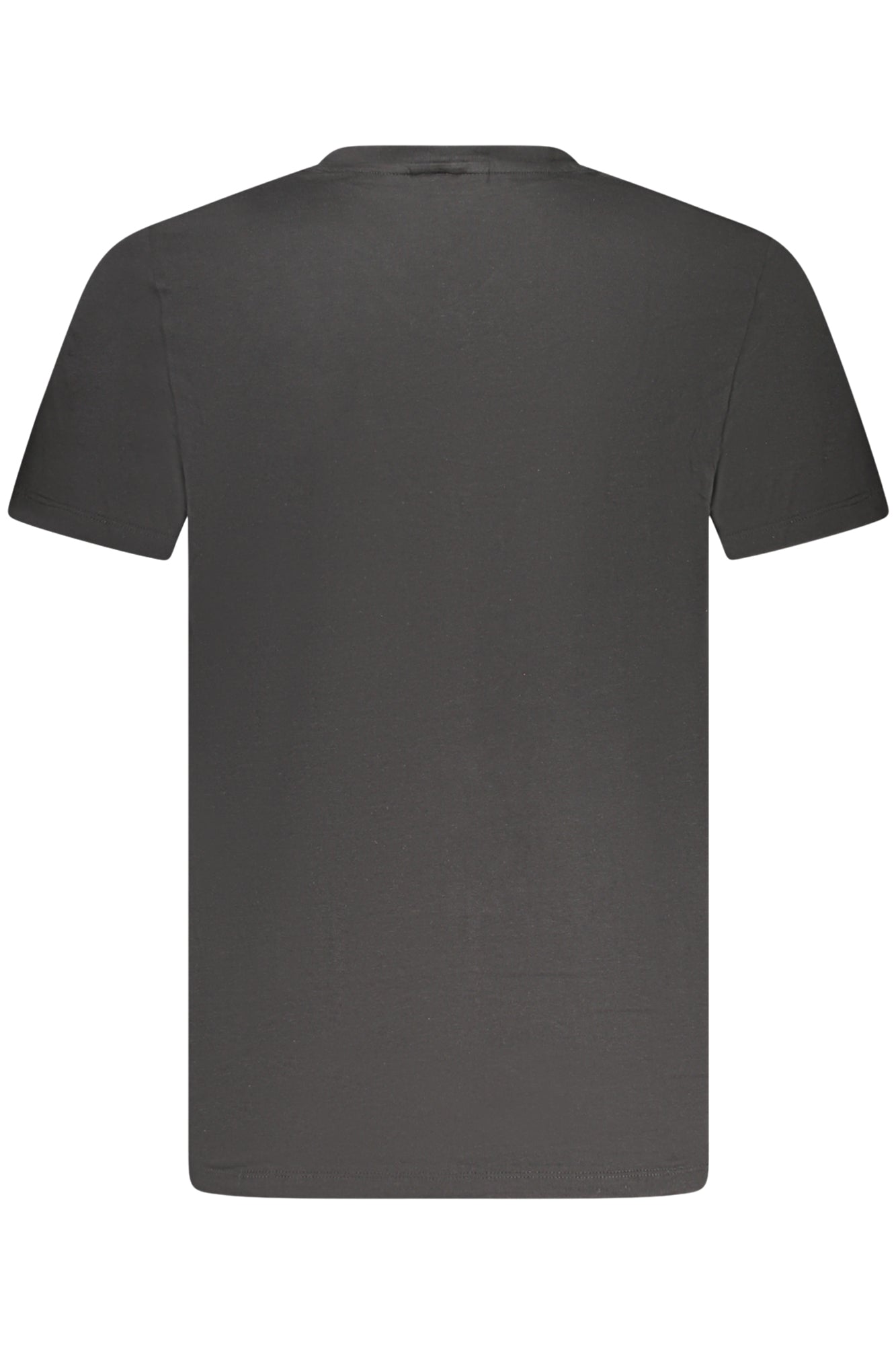 LV040HM298_NEUB1 – Schwarzes Herren T-Shirt: Kurzarm, V-Ausschnitt, dezente Stickerei – Größe: S, M, L, XL – Farbe: Nero