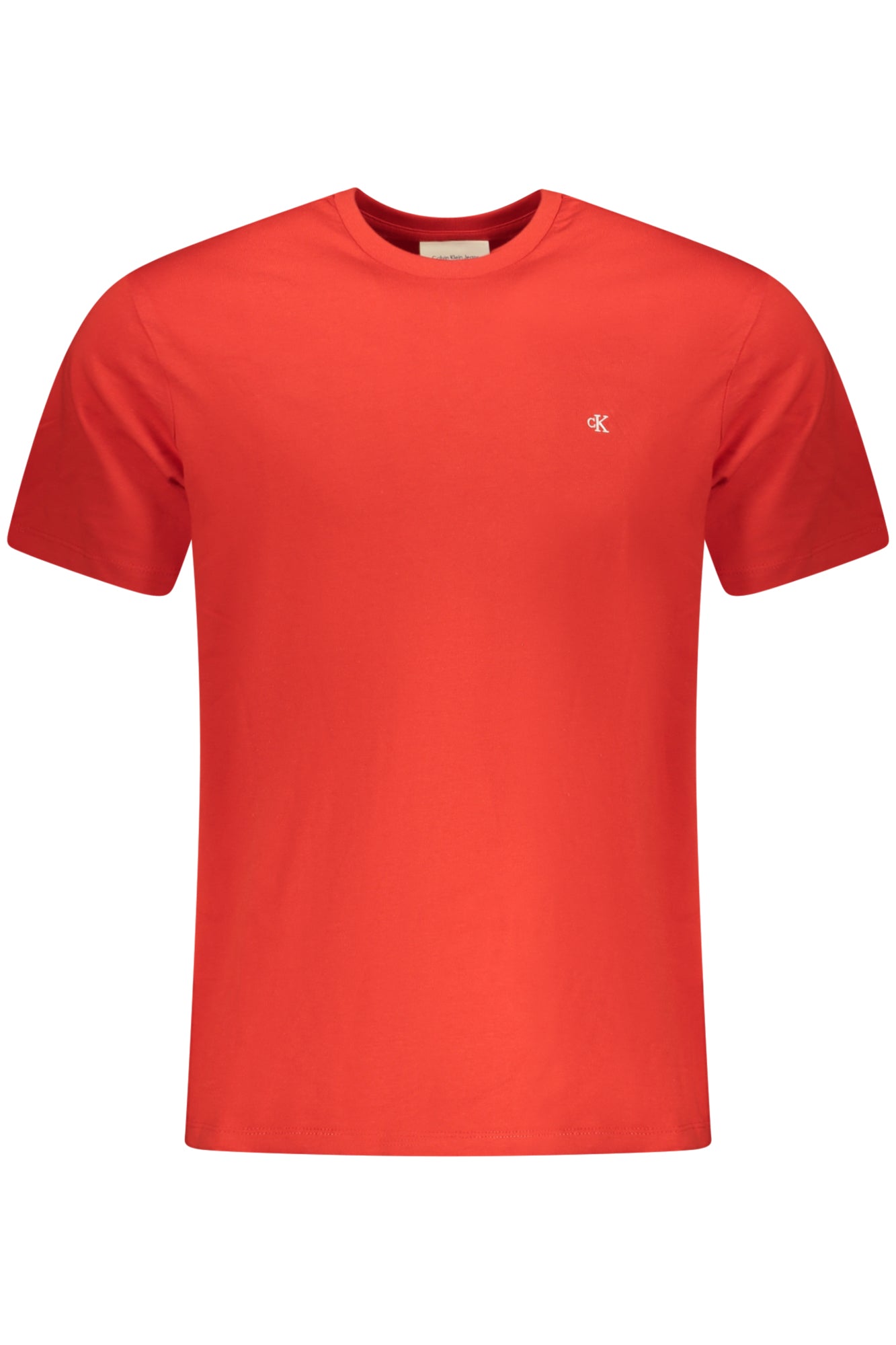 LV04RD254G_ROVMT – Stilvolles rotes Herren T-Shirt mit Rundhals und Stickerei-Detail – Größe: S, M, L, XL, 2XL – Farbe: Rosso