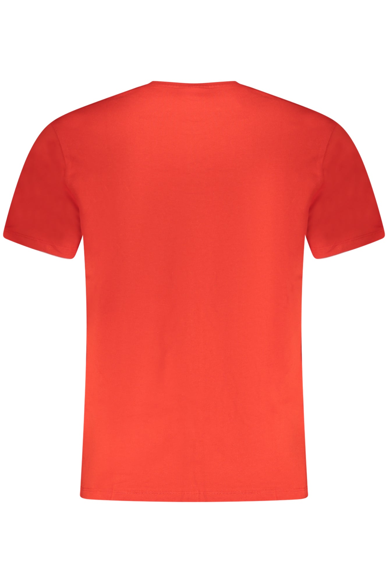 LV04RD254G_ROVMT – Stilvolles rotes Herren T-Shirt mit Rundhals und Stickerei-Detail – Größe: S, M, L, XL, 2XL – Farbe: Rosso