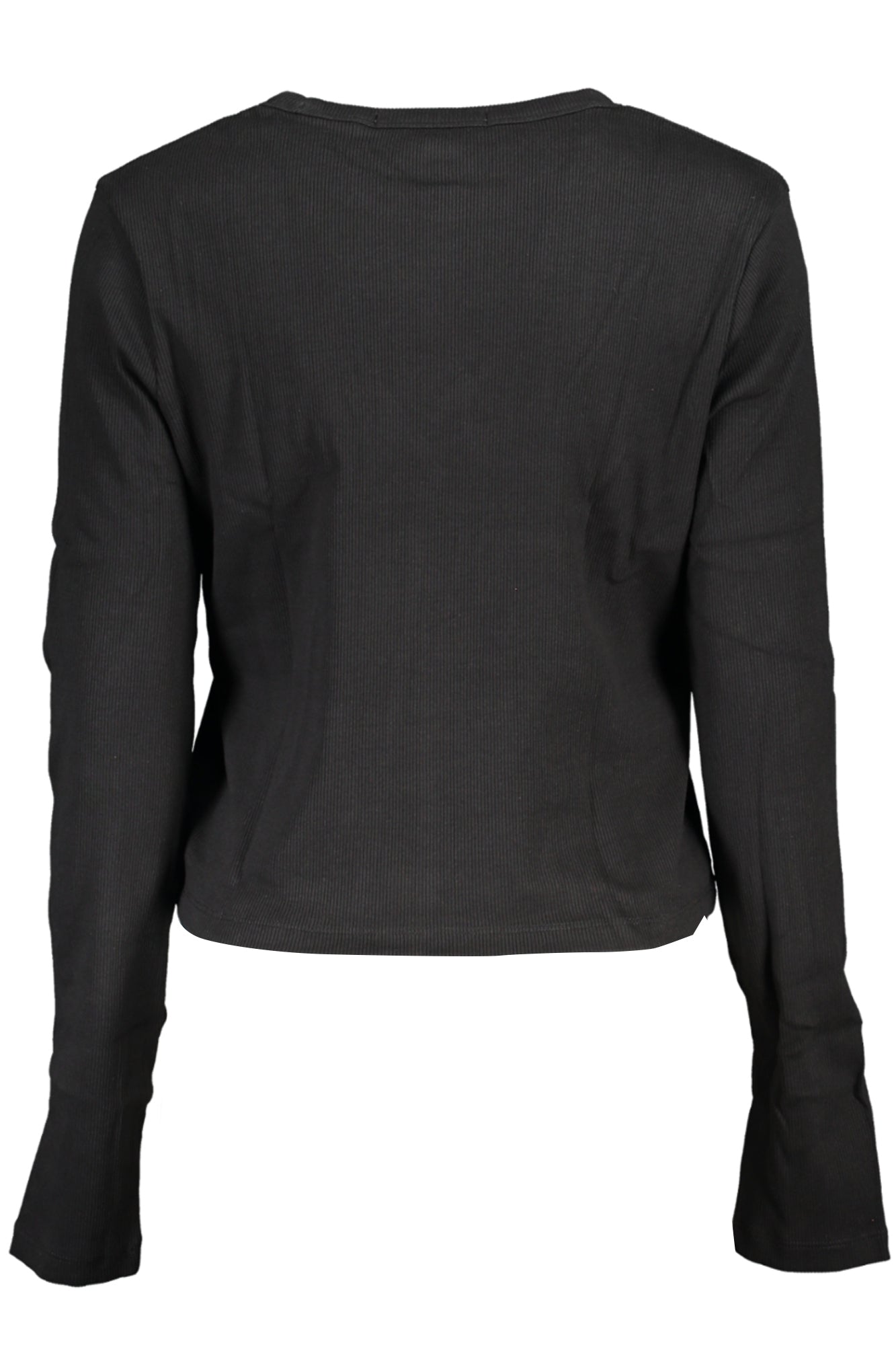 J20J222781_NEBEH – Stylishes Damen Langarmshirt in Schwarz mit weiterem Ausschnitt – Größe: 2XS – Farbe: Nero