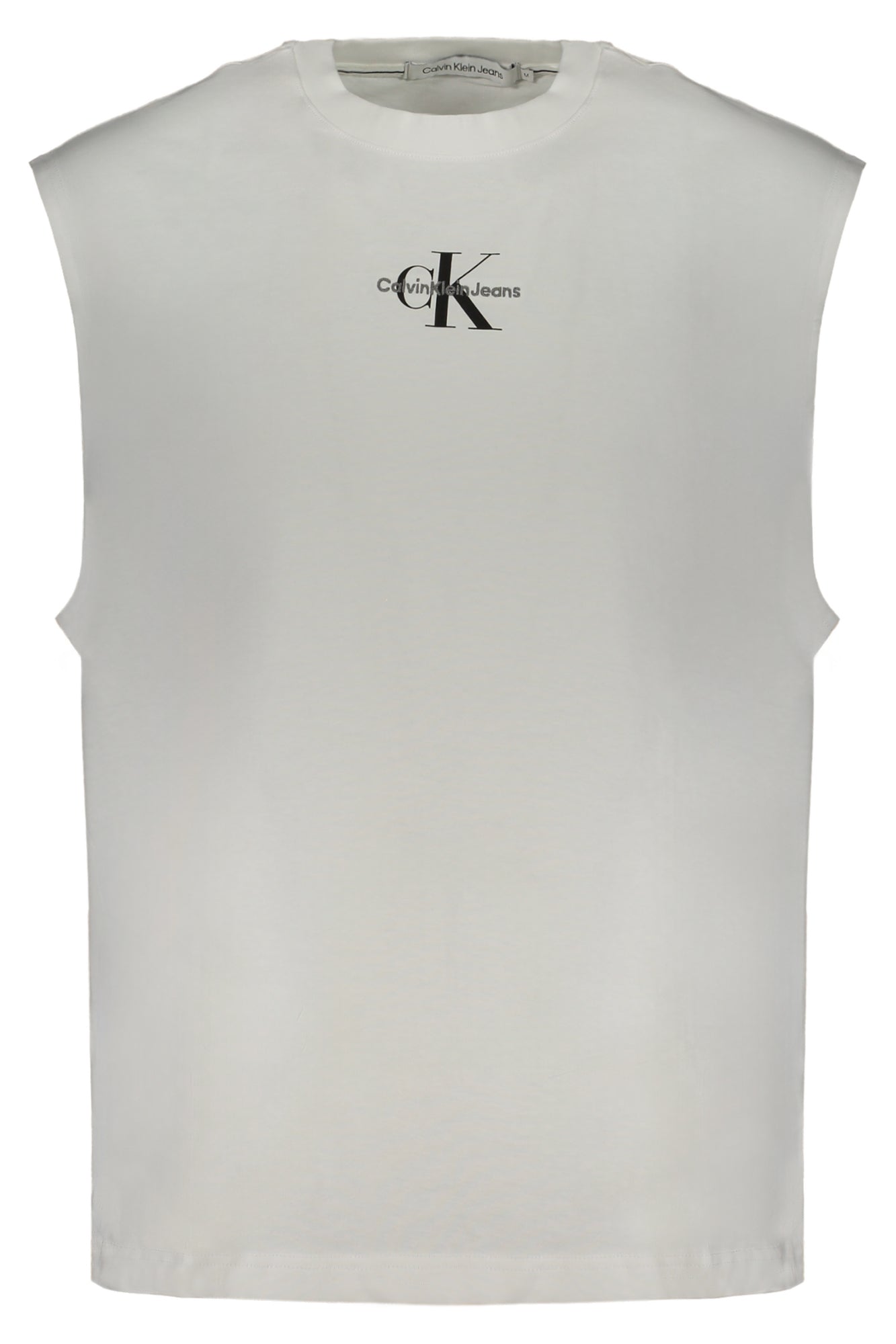 J30J325211_BIYAF – Ärmelloses Herren-T-Shirt Weiß: Rundhals, Breite Schultern, Bio-Baumwolle – Größe: 2XL – Farbe: Bianco