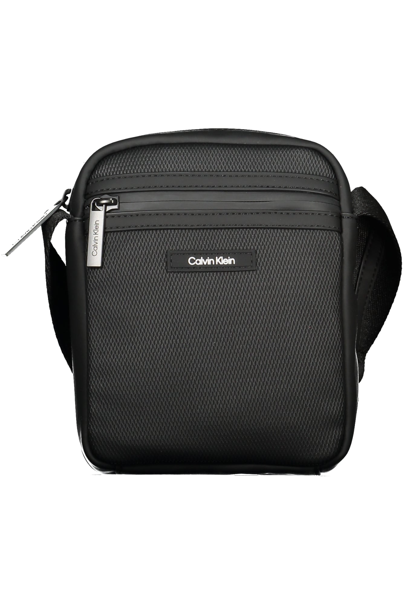 K50K512811_NEBEH – Elegante schwarze Umhängetasche aus recyceltem Material für Herren – Größe: UNI – Farbe: Nero