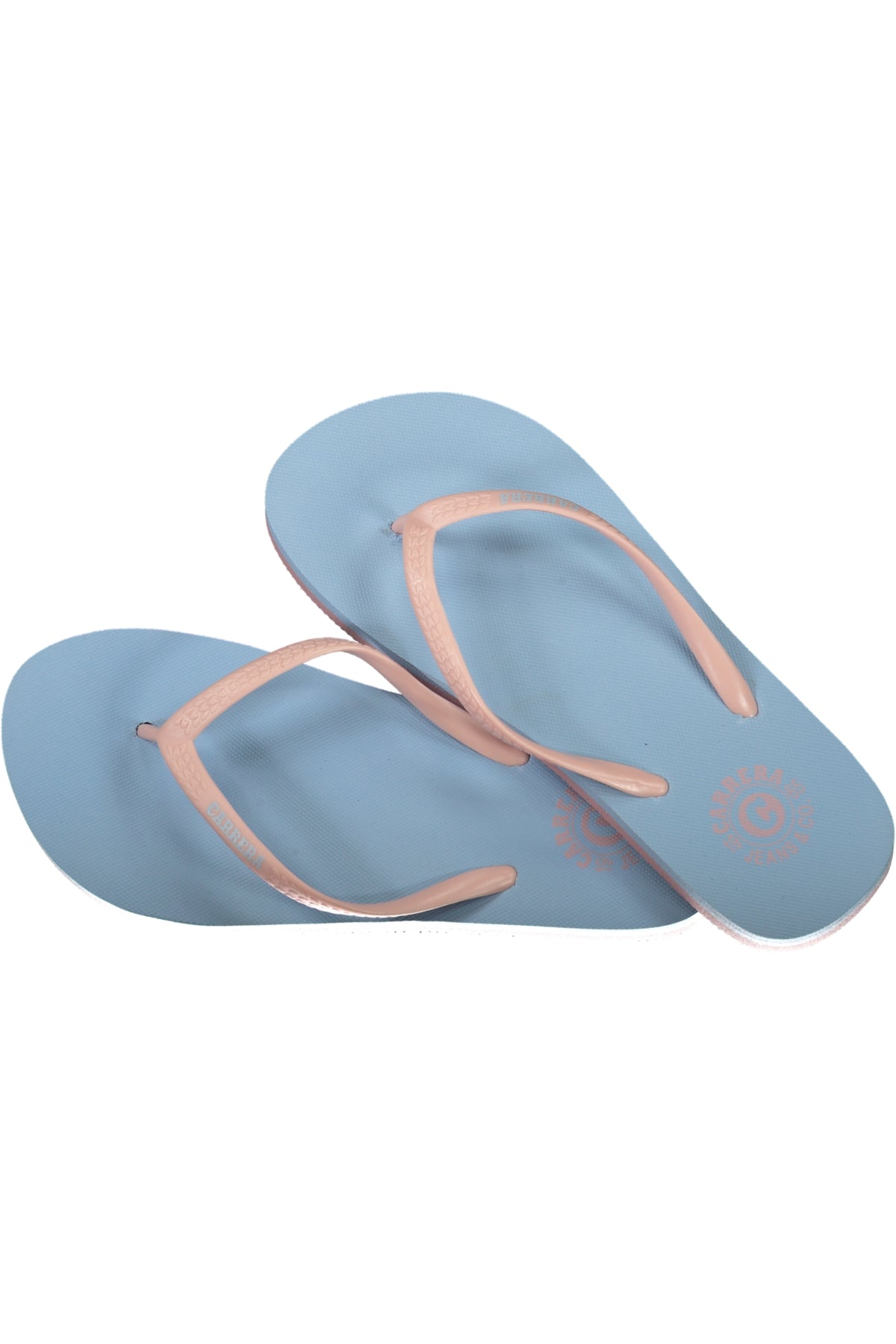 CAW91300X_AZ3284 – Damen Pantoffel Blau: Zehentrenner-Sandalen mit Kontrastdetails – Größe: 36, 37, 38, 39, 40, 41 – Farbe: Azzurro