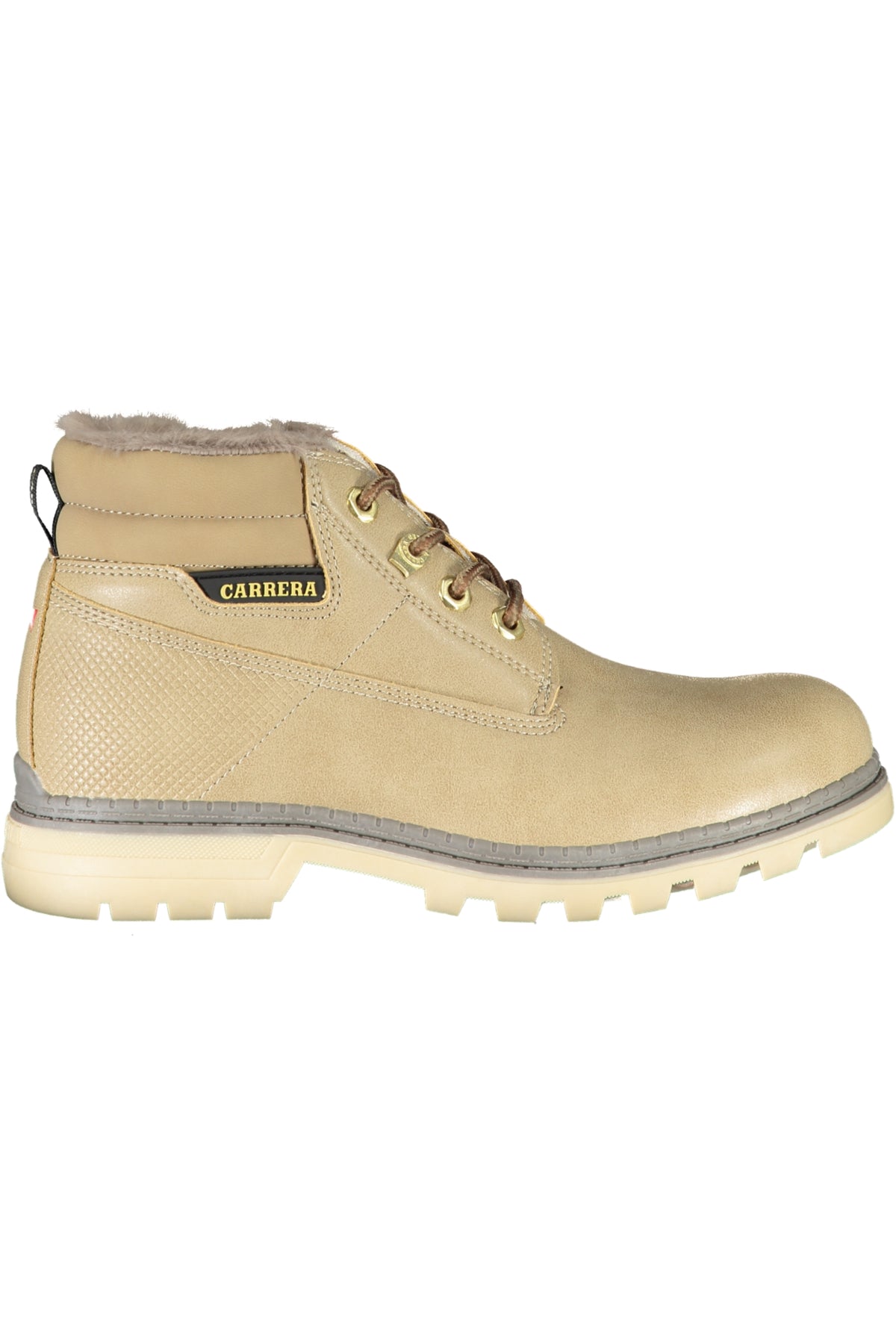 CAW73202N_BE6363MOUT – Damen Schnürstiefel Beige mit Kontrastdetails und Logo - Elegant & Chic – Größe: 35, 36, 37, 38, 39, 40, 41 – Farbe: Beige