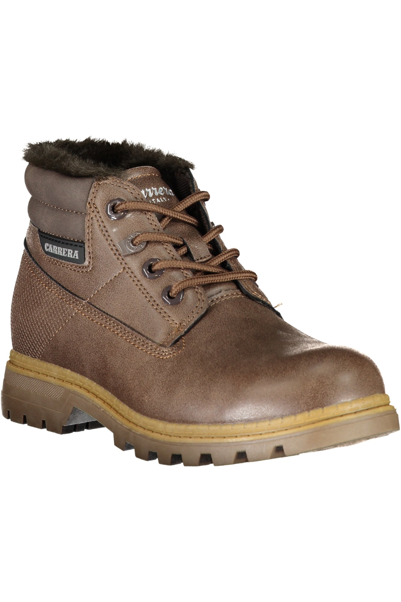 CAW73202N_MA6868COFF – Braune Damen Schnürstiefel mit Kontrastdetails und Logo - Stilvoll & Modern – Größe: 36, 37, 38, 39, 40, 41, 35 – Farbe: Marrone