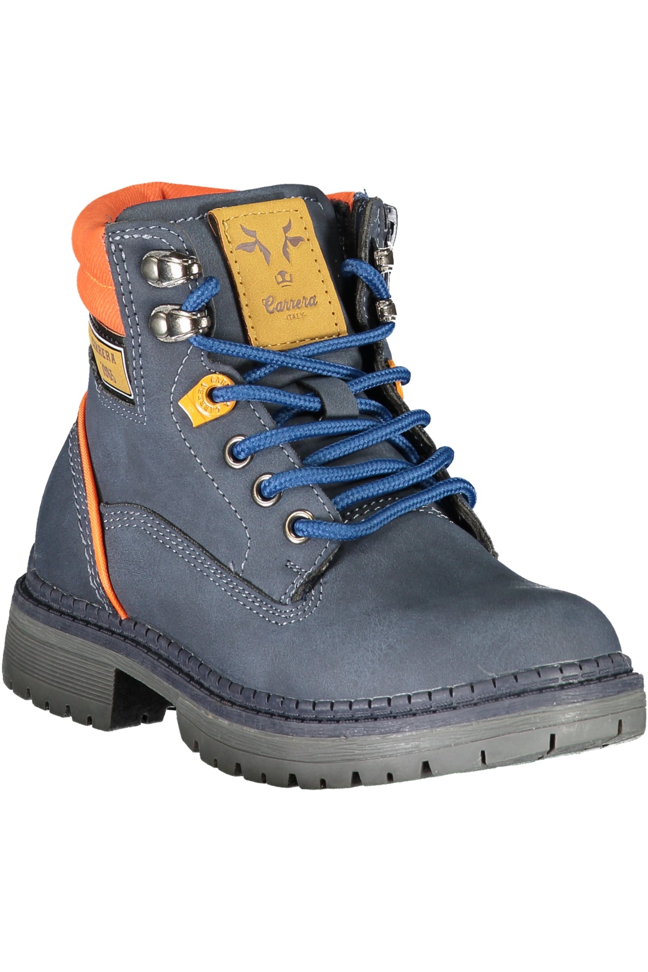 CAK73100_BL3800DEEP – Herren Schnürstiefel Blau: Stilvoll mit Reißverschluss & Kontrastdetails – Größe: 30, 31, 32, 33, 34, 35 – Farbe: Blu