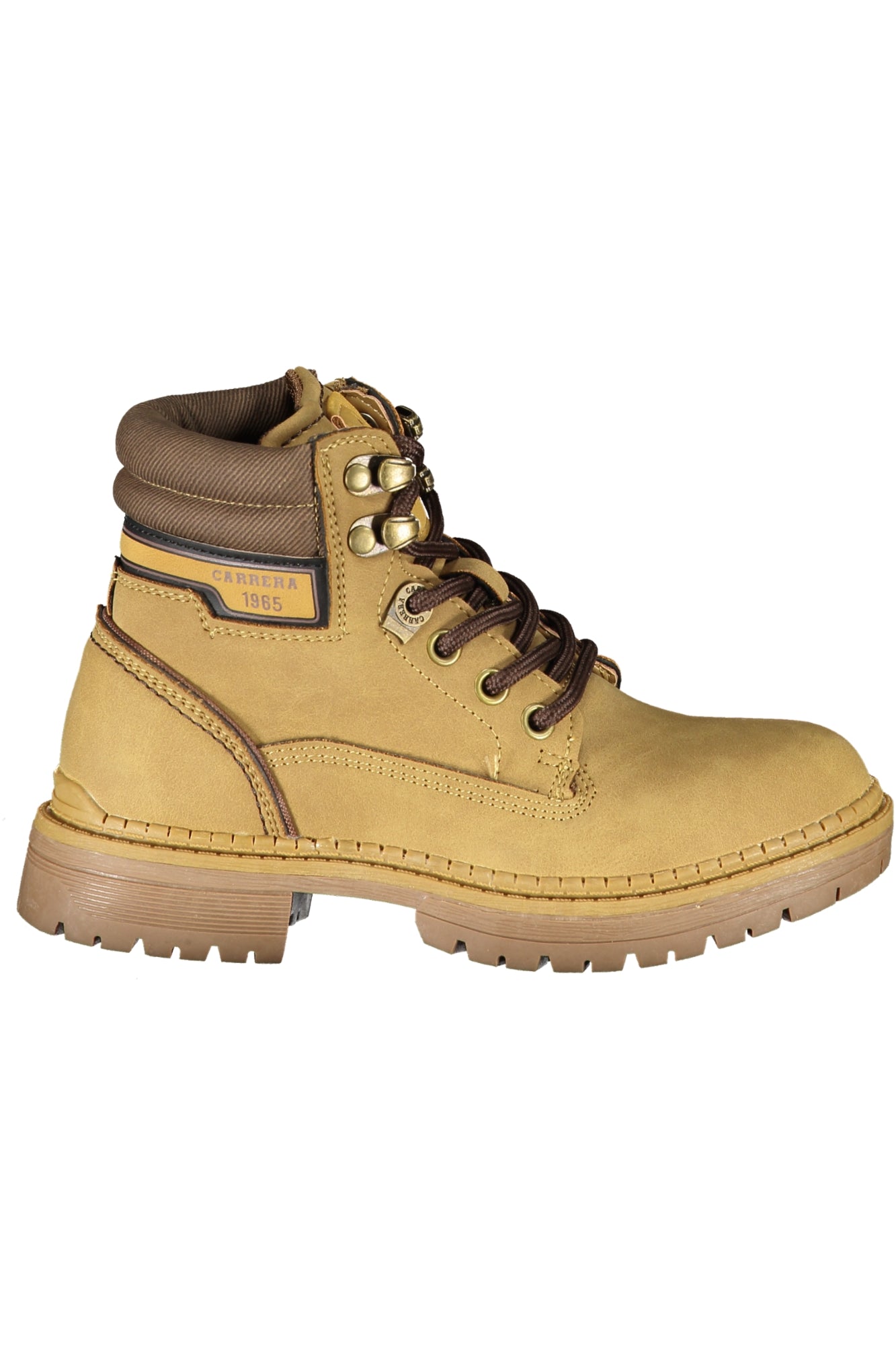 CAK73100_GI6060TAN – Herren Schnürstiefel Gelb mit Reißverschluss und Kontrastdetails – Größe: 30, 31, 32, 33, 34, 35 – Farbe: Giallo