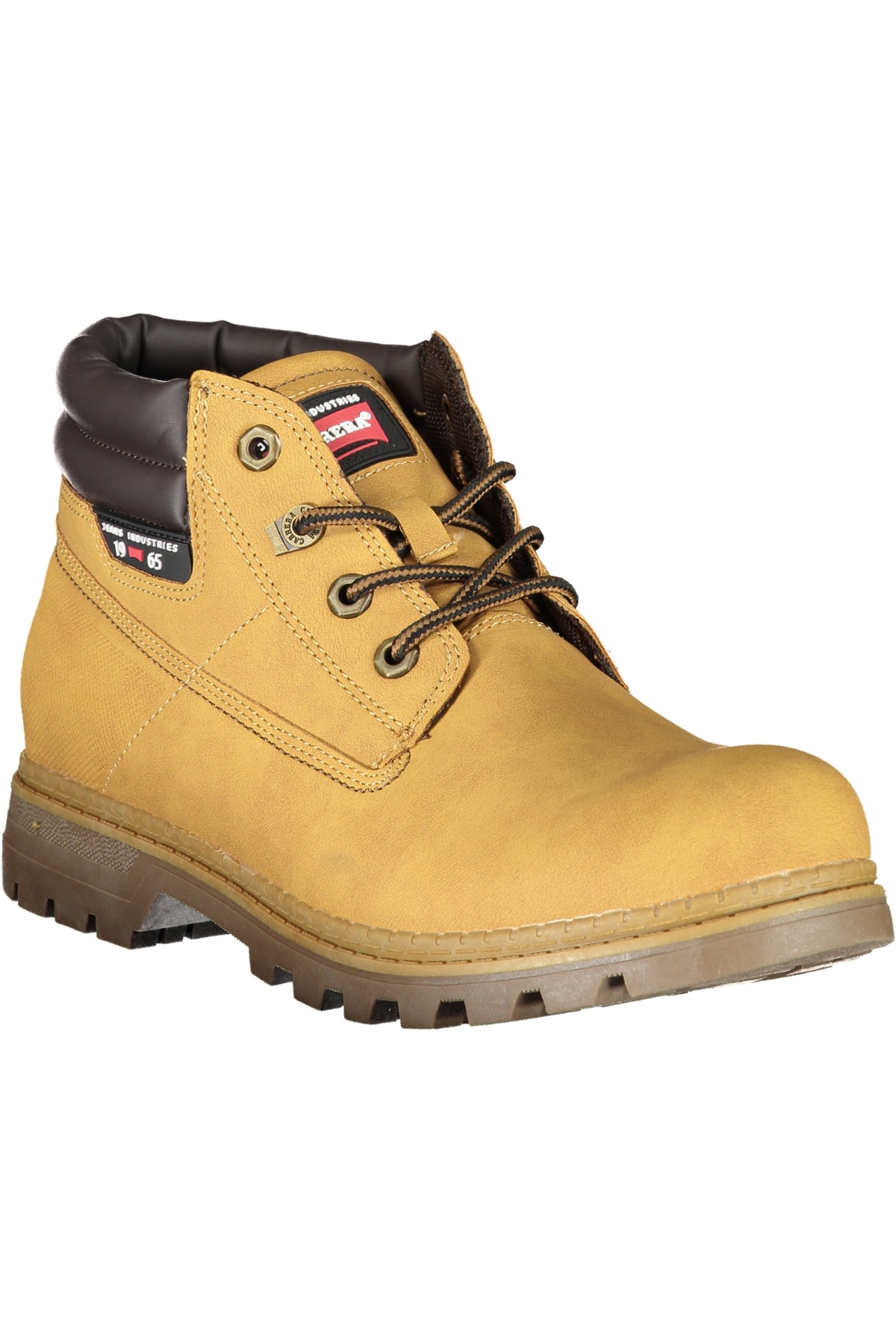 CAM73302N_GI6060TAN – Herren Schnürstiefelette Gelb mit Kontrastdetails und Logo-Design – Größe: 40, 41, 42, 43, 44, 45, 46 – Farbe: Giallo