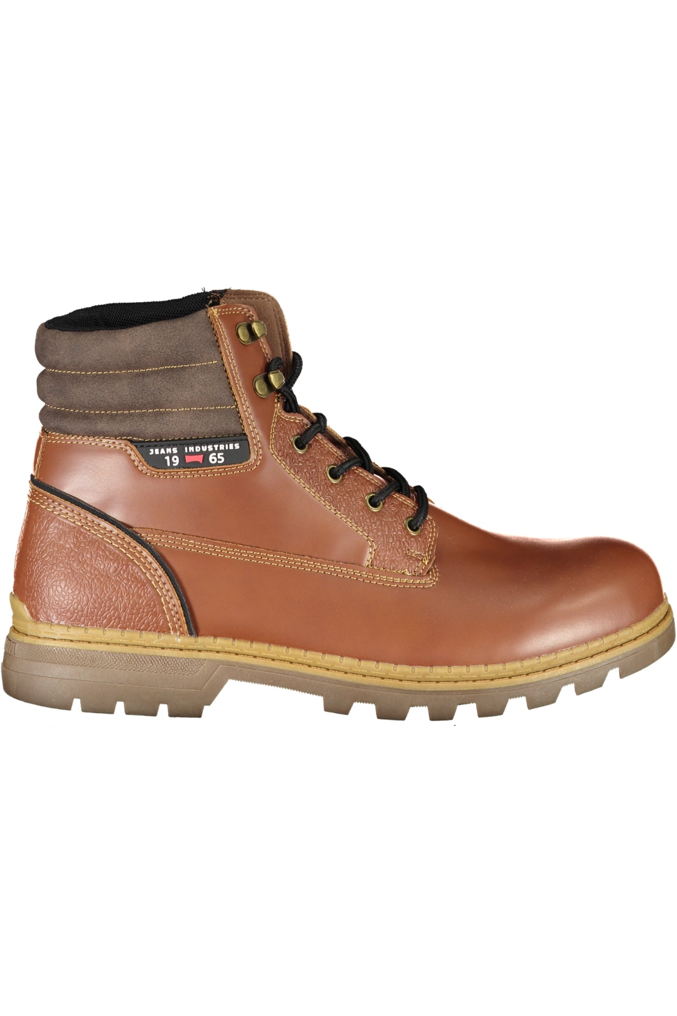 CAM73301V_MA6464CUOI – Schicke Herrenstiefelette in Braun mit Kontrastdetails und Logo-Design – Größe: 40, 41, 42, 43, 44, 45, 46 – Farbe: Marrone