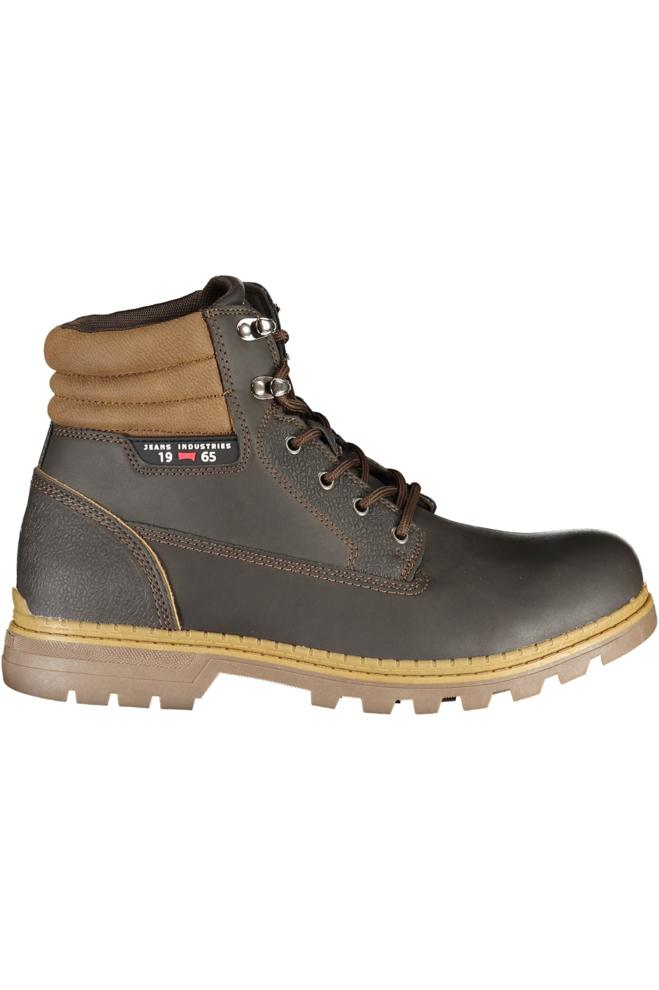CAM73301N_MA6868COFF – Braune Herrenschnürstiefel mit Kontrastdetails und Logo-Design – Größe: 40, 41, 42, 43, 44, 45, 46 – Farbe: Marrone