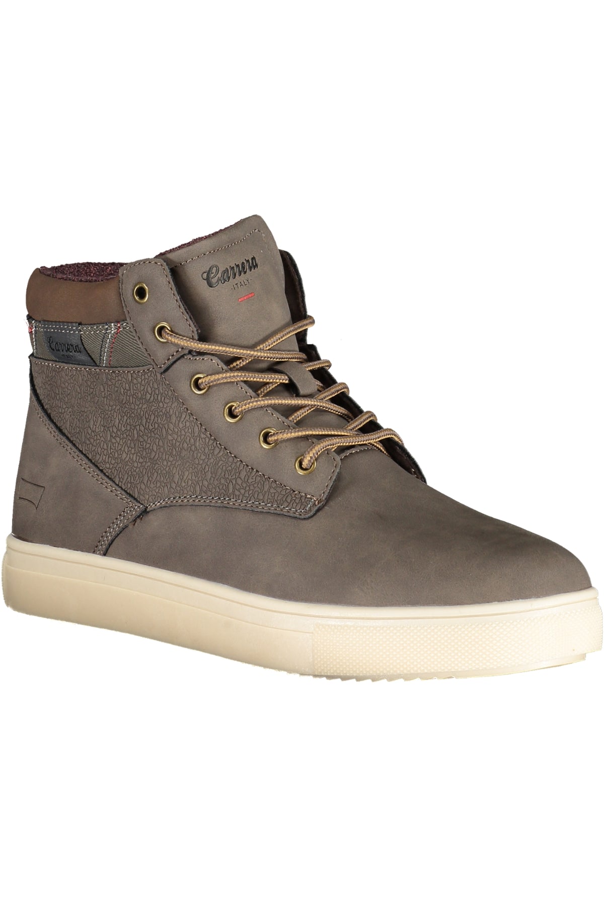 CAM23108_MA6868COFF – Herrenstiefel in Braun: Schnürschuh mit Kontrastdetails und Logo – Größe: 40, 41, 42, 43, 44, 45, 46 – Farbe: Marrone