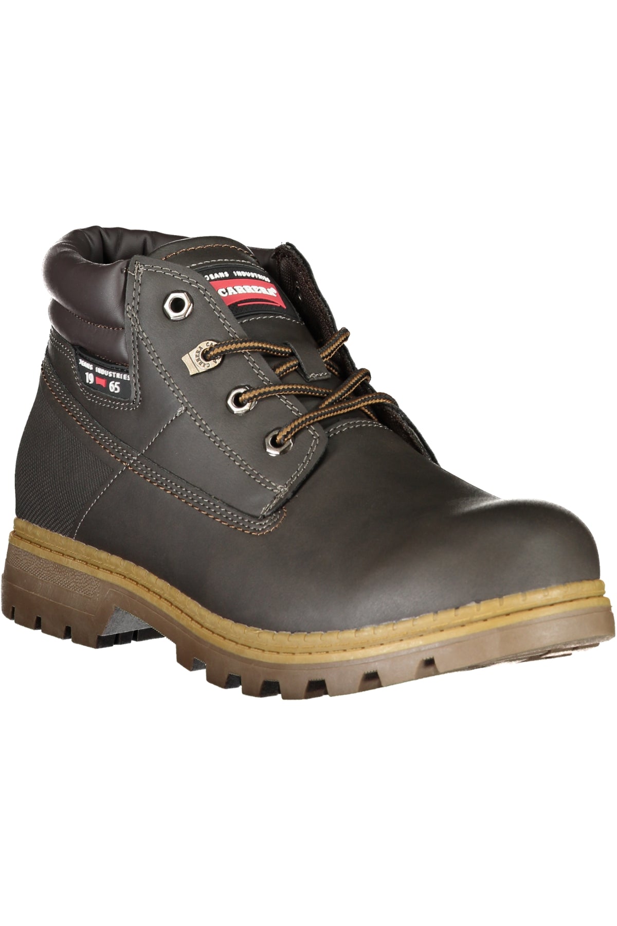 CAM73302N_MA6868COFF – Herren-Braune Schnürstiefel mit Kontrastdetails und Logo-Highlight – Größe: 40, 41, 42, 43, 44, 45, 46 – Farbe: Marrone