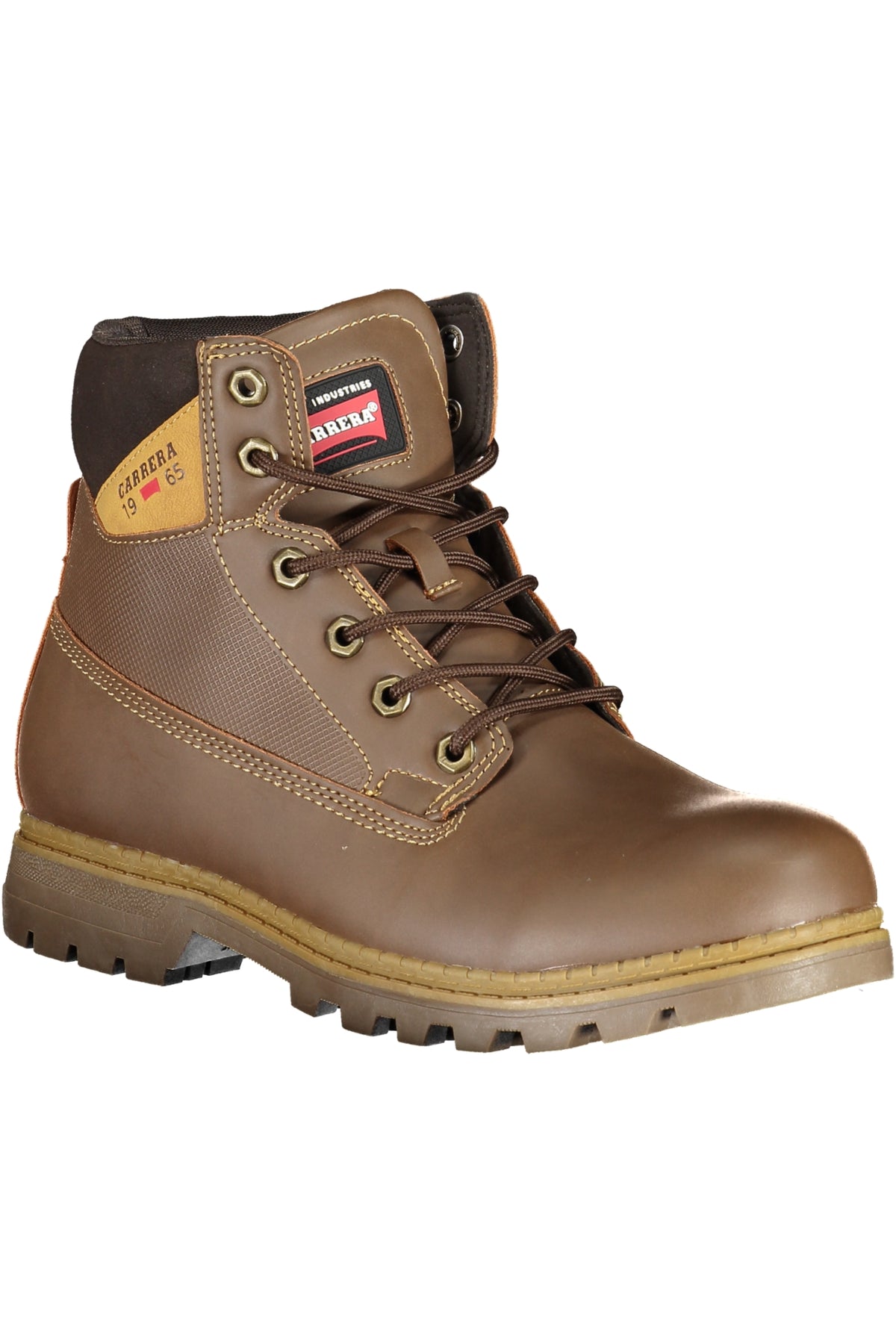 CAM73300V_MA6565ACAJ – Herrenstiefel Braun - Schnürstiefel mit Kontrastdetails & Logo Online – Größe: 40, 41, 42, 43, 44, 45, 46 – Farbe: Marrone