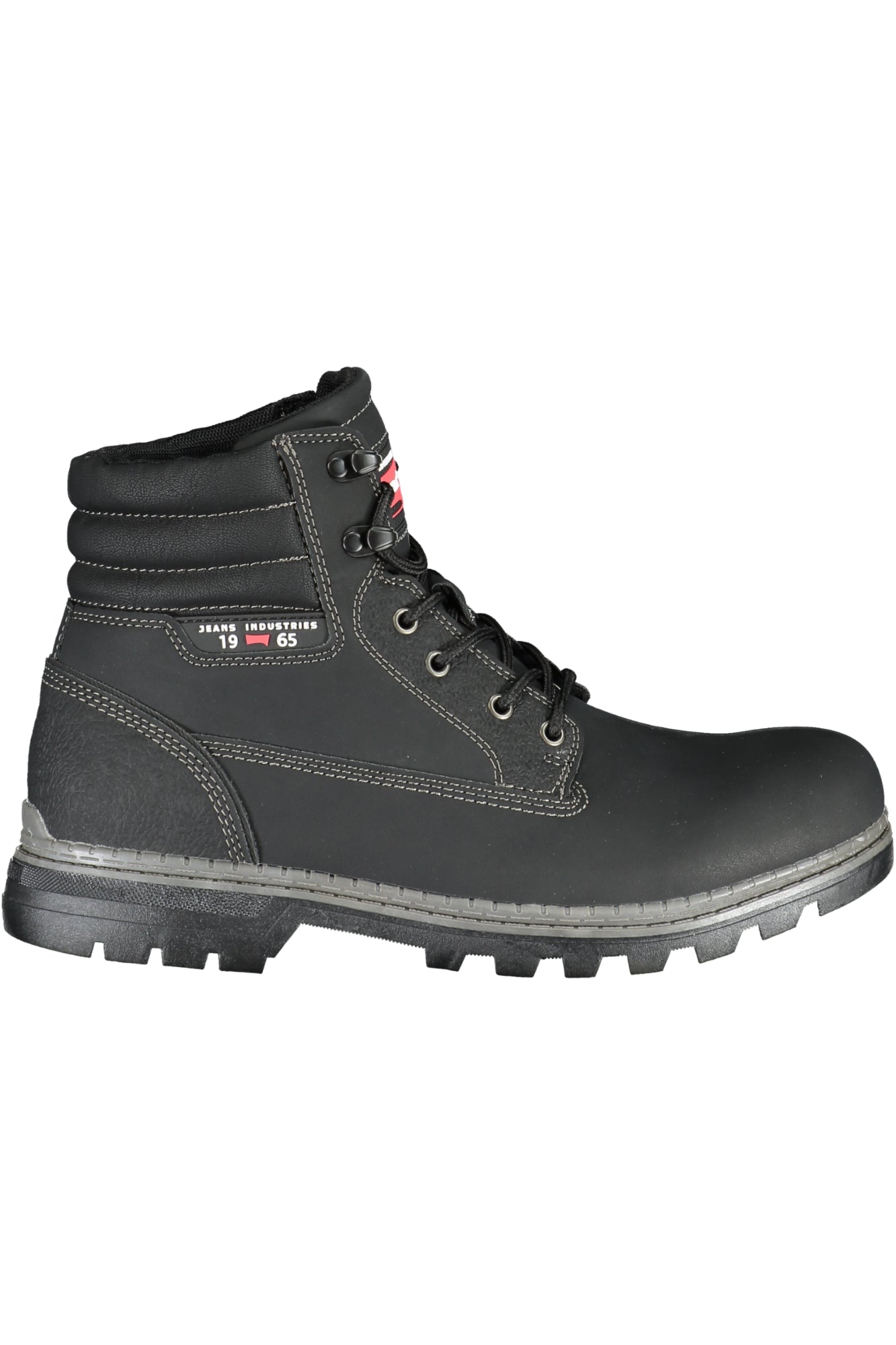 CAM73301N_NE2020BLAC – Herren Schnürstiefel Schwarz: Stilvolle Kontrastdetails & Logo entdecken – Größe: 40, 41, 42, 43, 44, 45, 46 – Farbe: Nero
