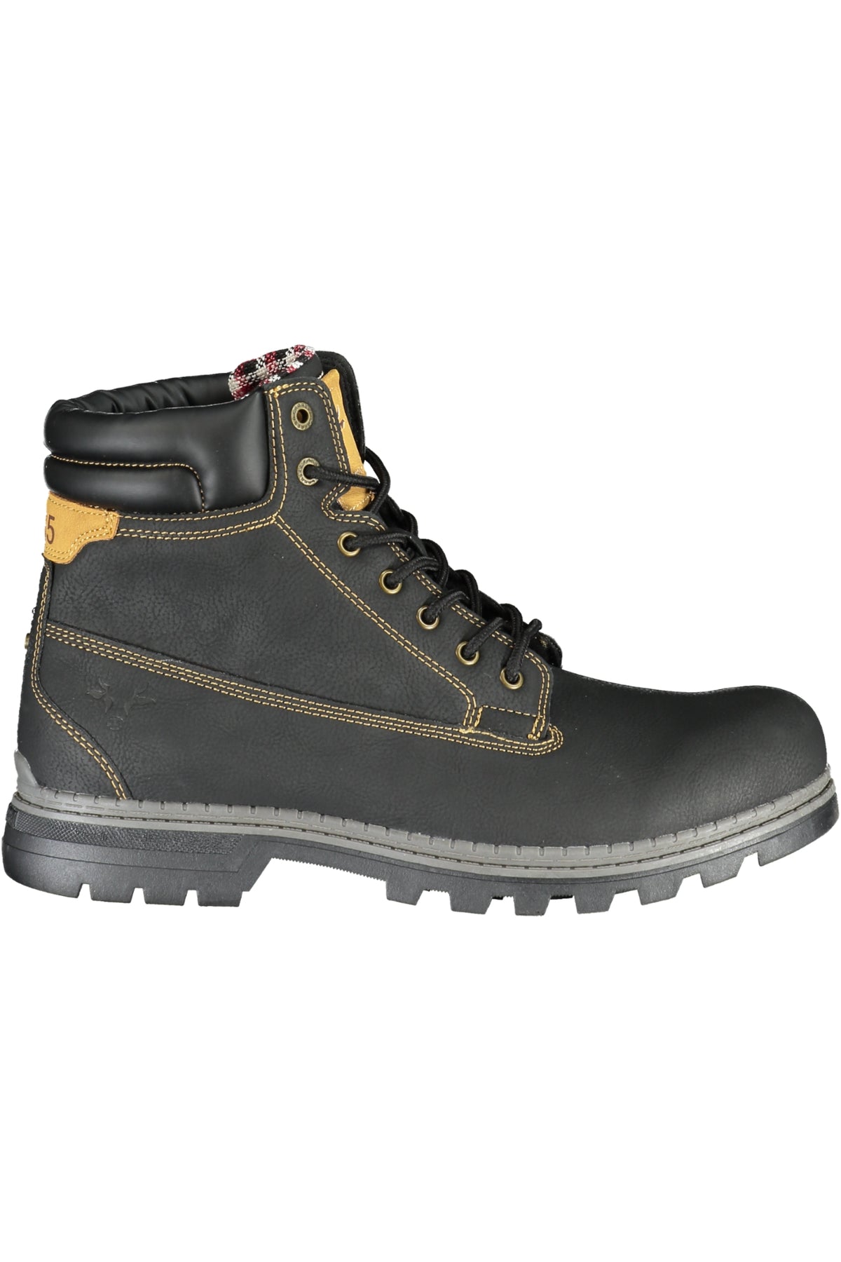 CAM73200_NE2020BLAC – Elegante Schnürstiefel für Herren in Schwarz mit Kontrastdetails – Größe: 40, 41, 42, 43, 44, 45, 46 – Farbe: Nero