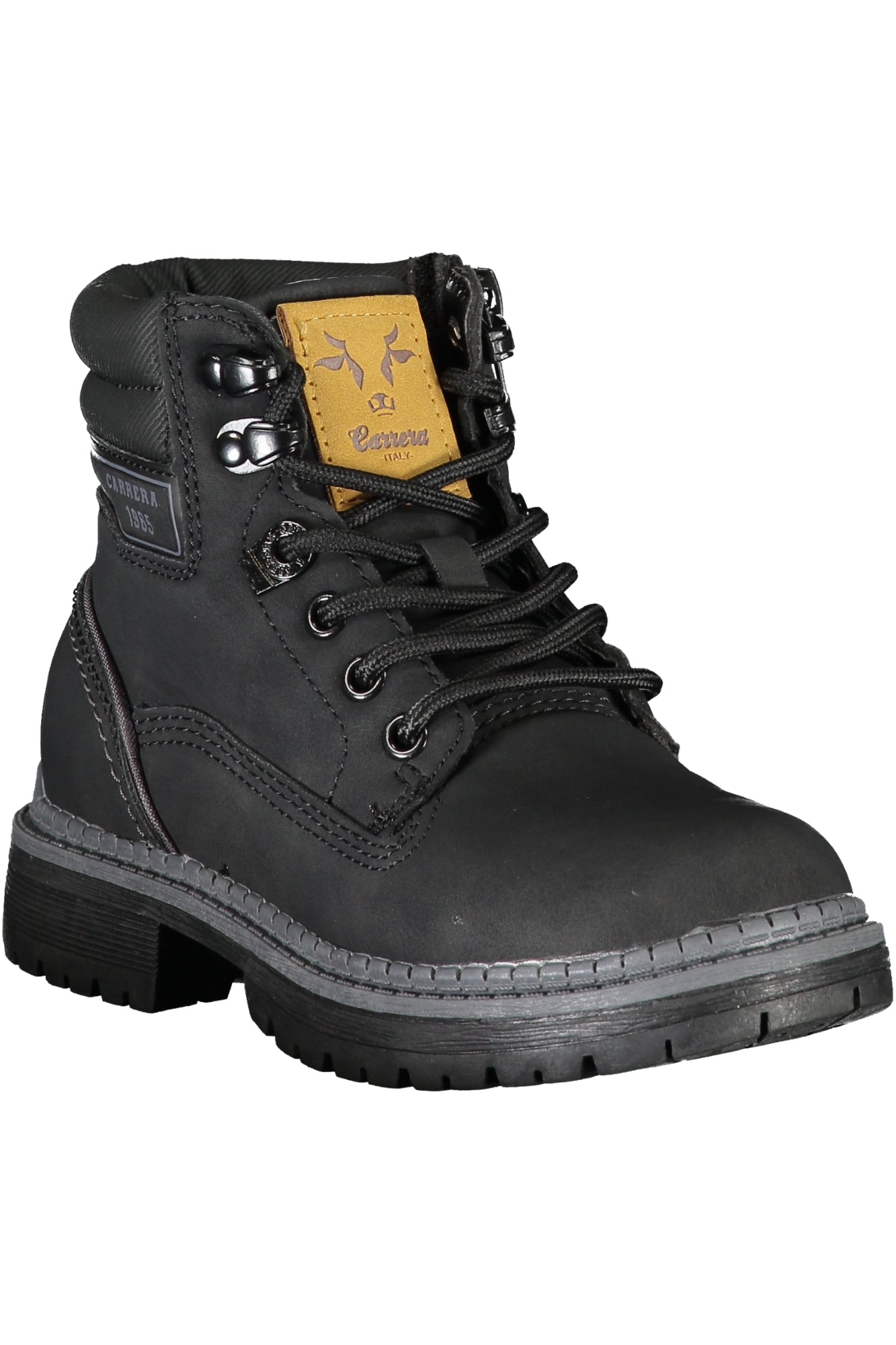 CAK73100_NE2020BLAC – Herren Stiefel Schwarz mit Schnürsenkeln und Reißverschluss – Größe: 30, 31, 32, 33, 34, 35 – Farbe: Nero