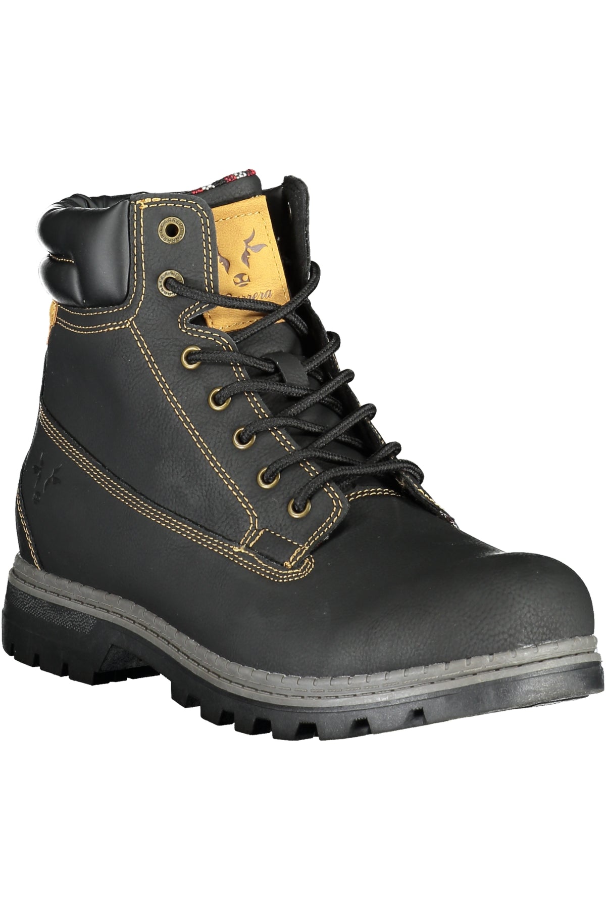 CAM73200_NE2020BLAC – Elegante Schnürstiefel für Herren in Schwarz mit Kontrastdetails – Größe: 40, 41, 42, 43, 44, 45, 46 – Farbe: Nero