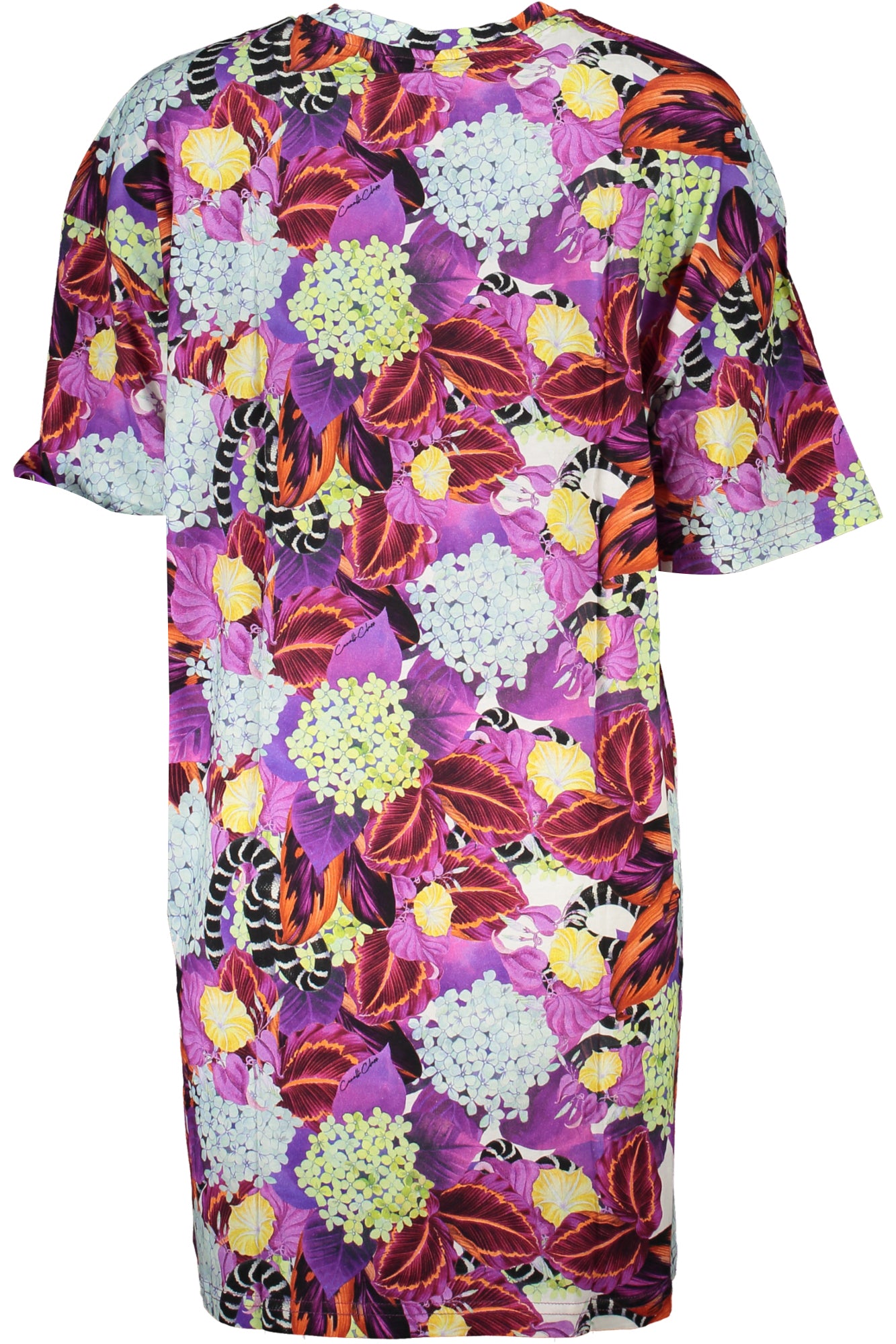 RXT62F3PH72_VI09000 – Elegantes Lila Damenkleid mit Muster – Kurze Ärmel & Rundhals – Größe: XS, S, M, L, 2XL, XL – Farbe: Viola