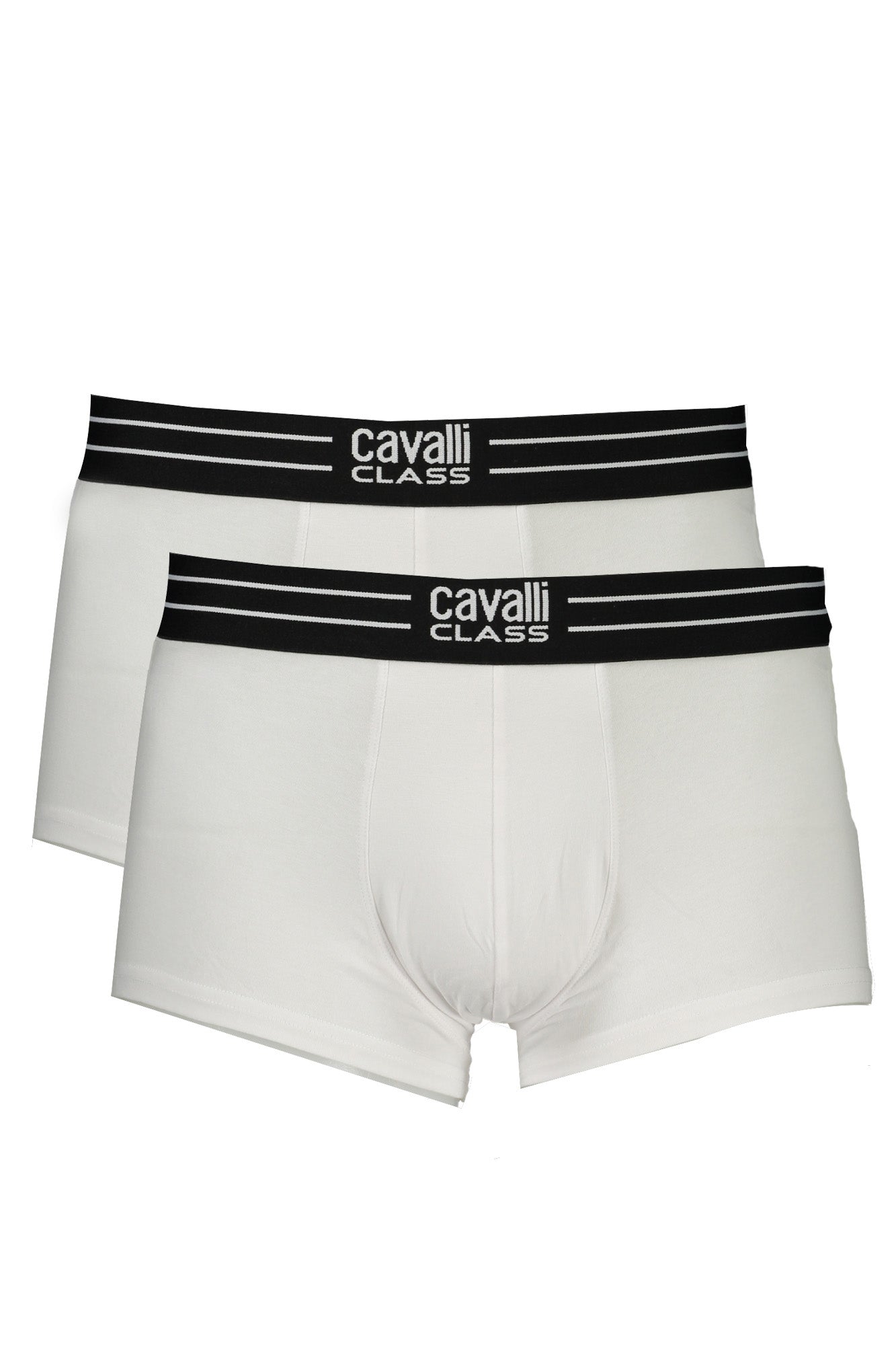 QXO01JJD003_BI00053 – Herren Boxer Doppelpacks: Weiße Unterhosen mit auffälligem Druck – Größe: S, M, L, XL, 2XL – Farbe: Bianco