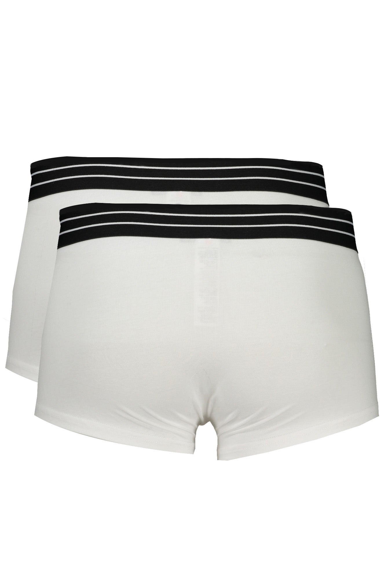 QXO01JJD003_BI00053 – Herren Boxer Doppelpacks: Weiße Unterhosen mit auffälligem Druck – Größe: S, M, L, XL, 2XL – Farbe: Bianco