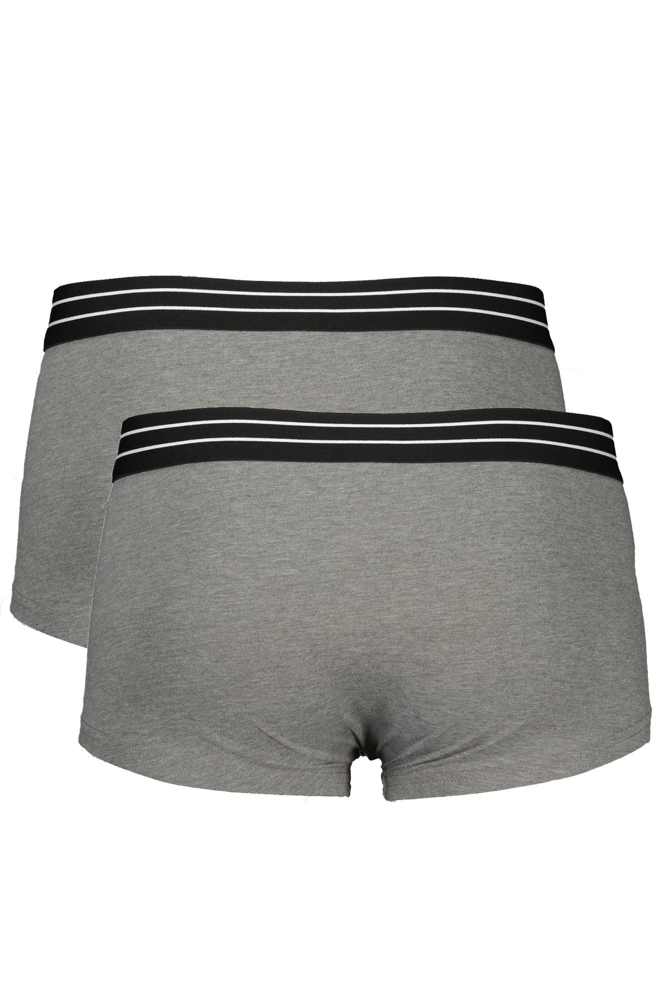 QXO01JJD003_GR05014 – Herren Boxershorts Grau: Parigamba Doppelpack mit Print & Bund – Größe: S, M, L, XL, 2XL – Farbe: Grigio