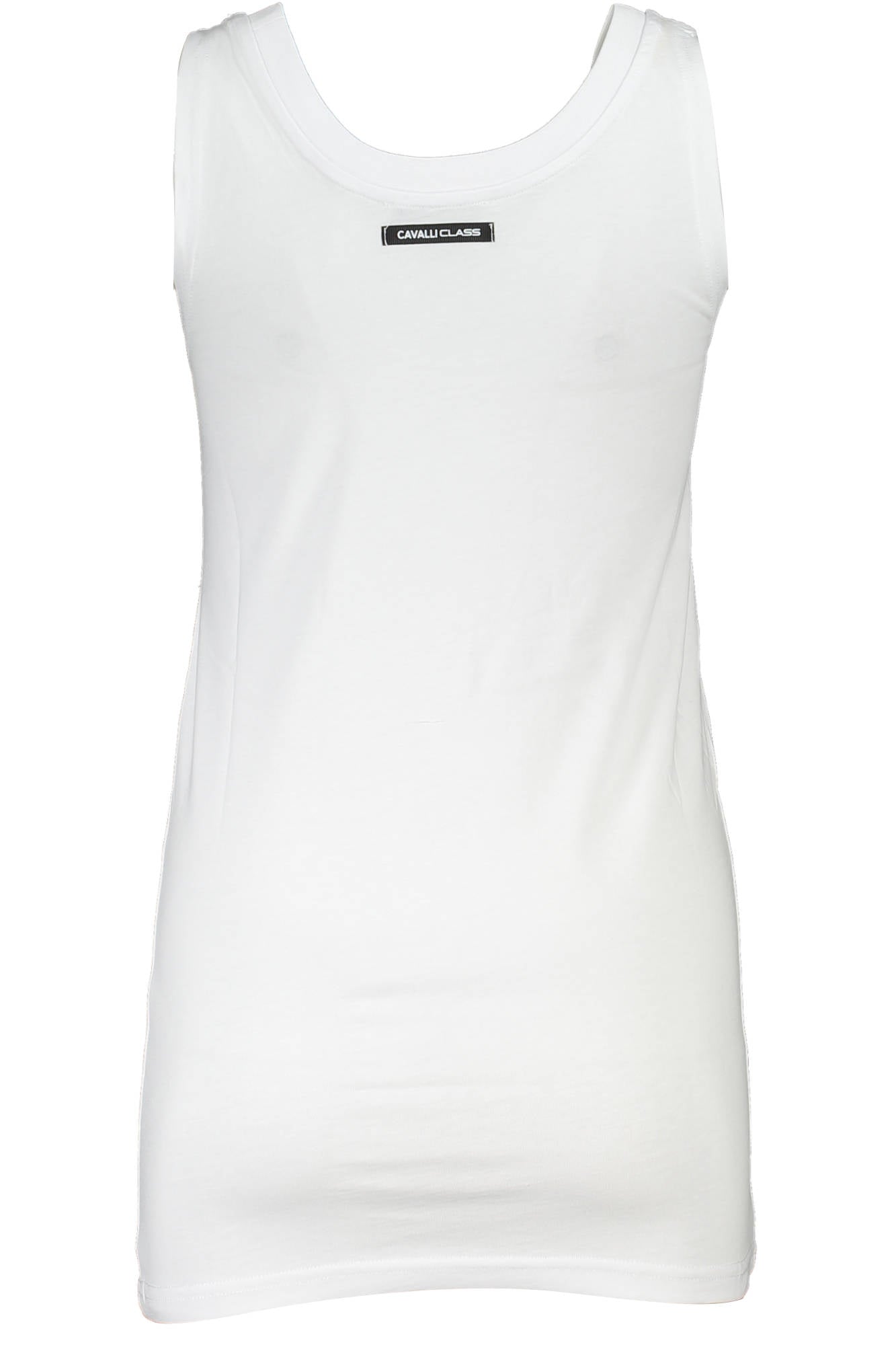 QXT62E-JD060_BIANCO_00053 – Elegantes Damen Tanktop in Weiß mit Rundhalsausschnitt und Logo-Druck – Größe: XS, S, M, L, XL – Farbe: Bianco