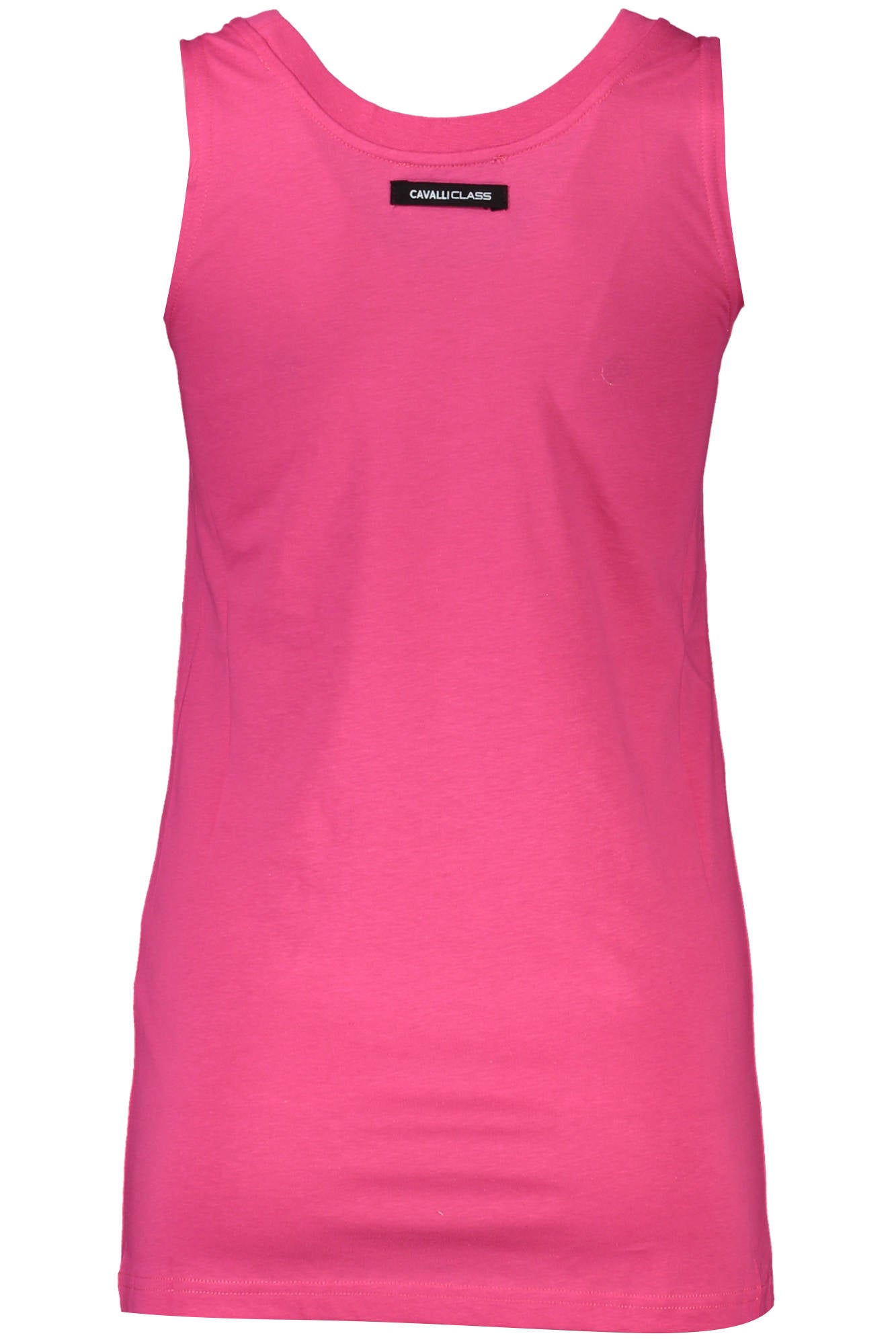 QXT62I-JD060_ROSA_02500 – Elegantes Damen-Top: Pinkes Tanktop mit Print & Rundhalsausschnitt – Größe: XS, S, M, L – Farbe: Rosa