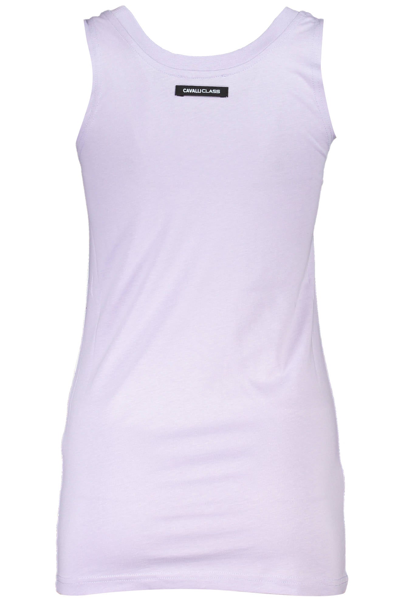 QXT62C-JD060_VIOLA_03001 – Violettes Damen-Tanktop – Breite Schultern & Rundhals mit Druck – Größe: S, M, L – Farbe: Viola