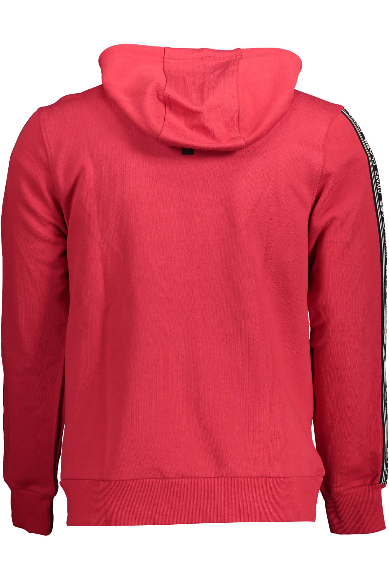 OXT60M-CF050_ROSSO_02183 – Herren Sweatshirt mit Reißverschluss in Rot - Kapuze & Applikationen – Größe: XL – Farbe: Rosso