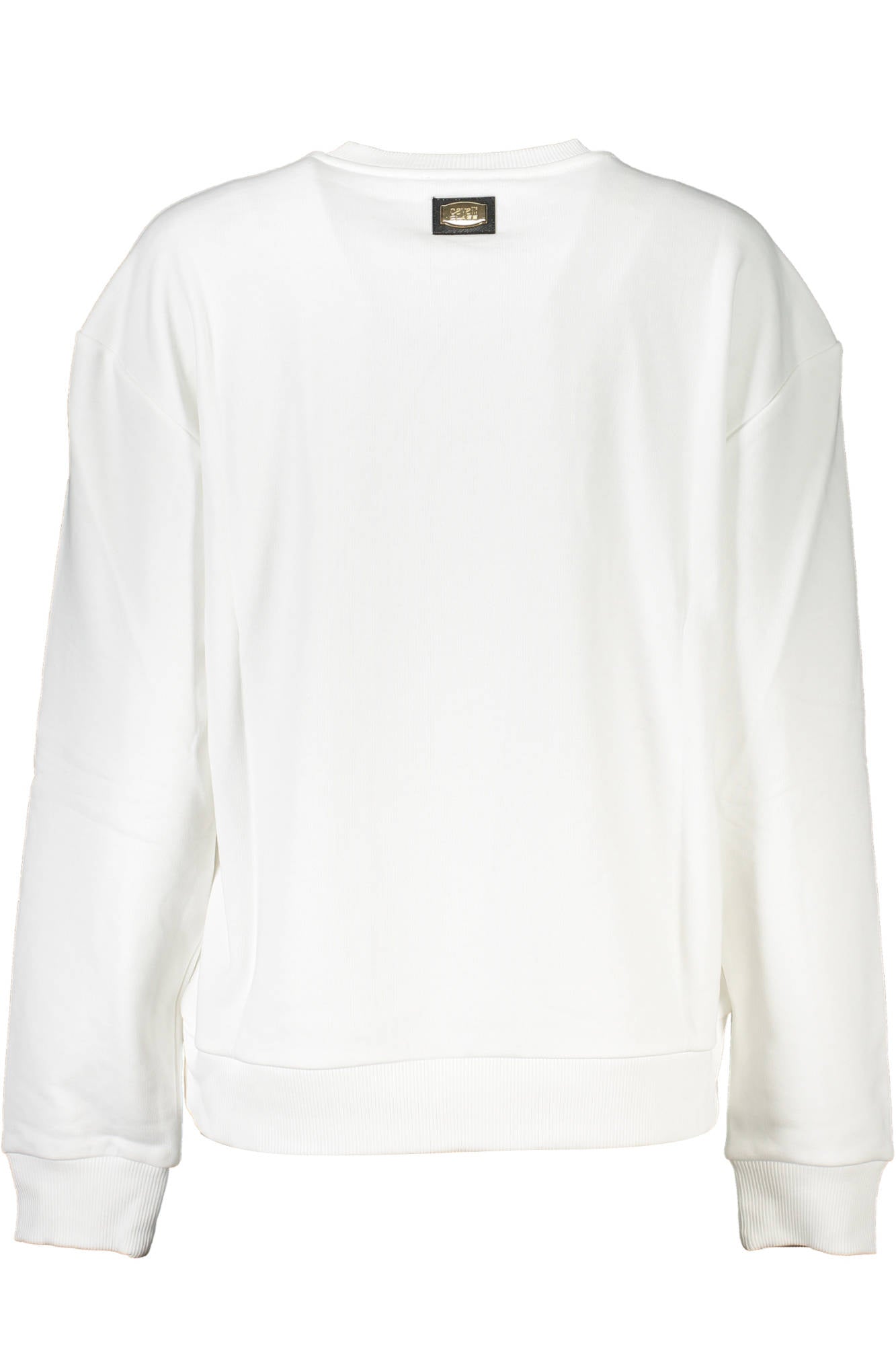 QXT67A-CF062_BIANCO_00053 – Eleganter Damenpullover in Weiß mit Print und Rundhalsausschnitt – Größe: XS, S, M, L, XL – Farbe: Bianco