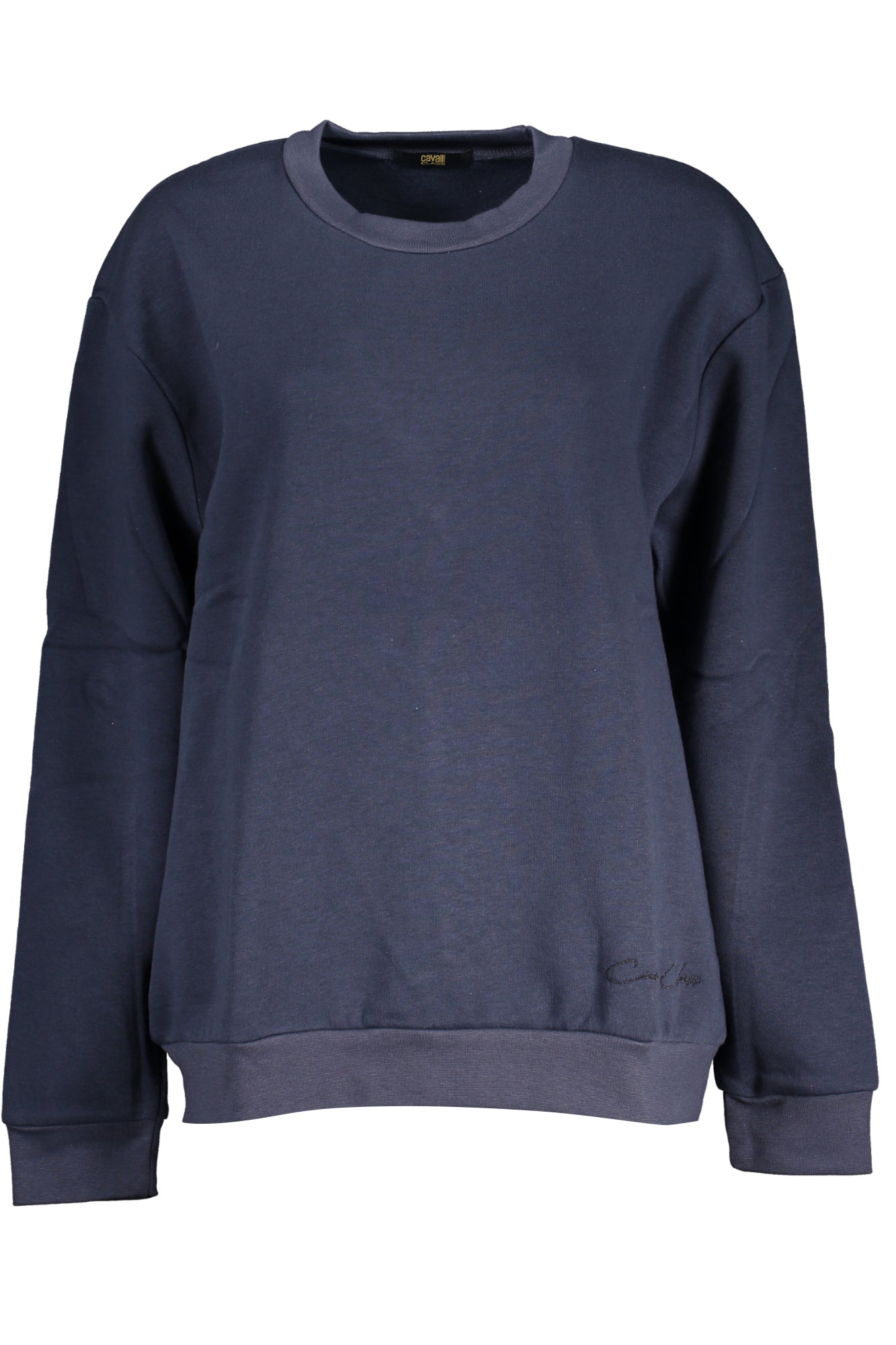 QXT67XCF062_BL04926 – Eleganter Damenpullover: Blaues Langarm-Sweatshirt mit Stickerei – Größe: M, L, XL, S – Farbe: Blu