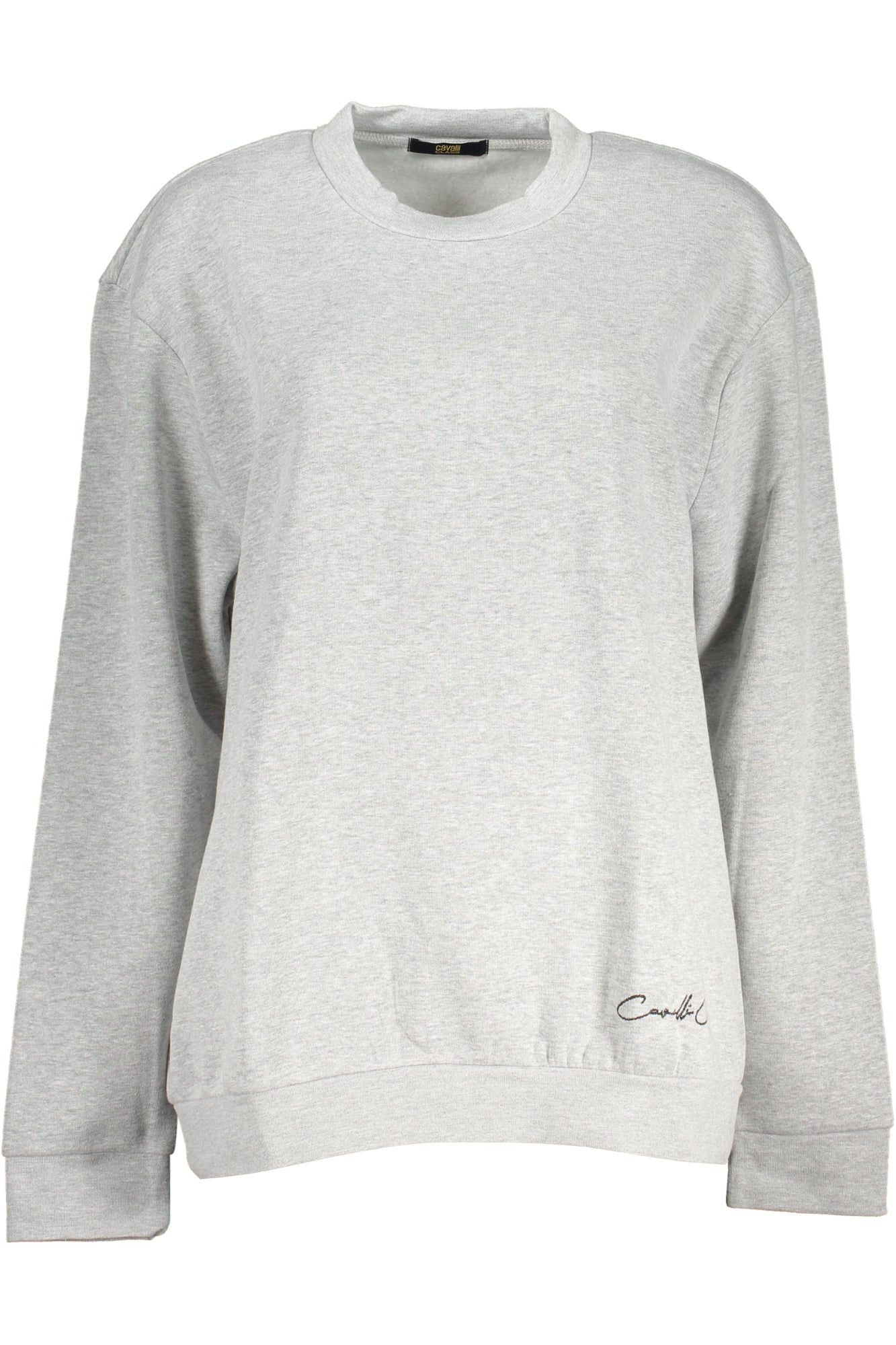 QXT67XCF062_GR05014 – Elegantes Damen Langarm-Sweatshirt Grau mit Stickerei & Logo – Größe: XS, S, M, L, XL, 2XL – Farbe: Grigio