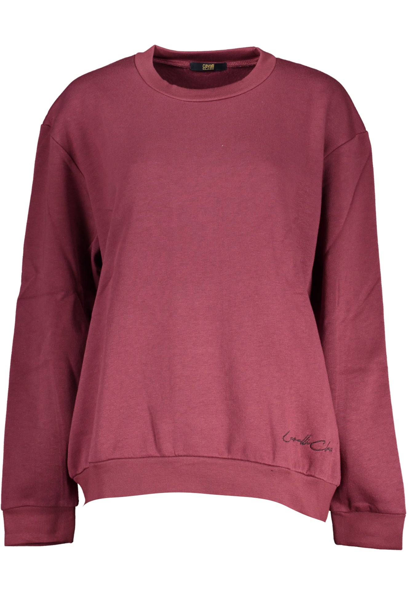 QXT67XCF062_VI03500 – Lila Damenpullover: Stilvolles Sweatshirt mit Stickerei & Logo – Größe: XS, S, M, L – Farbe: Viola