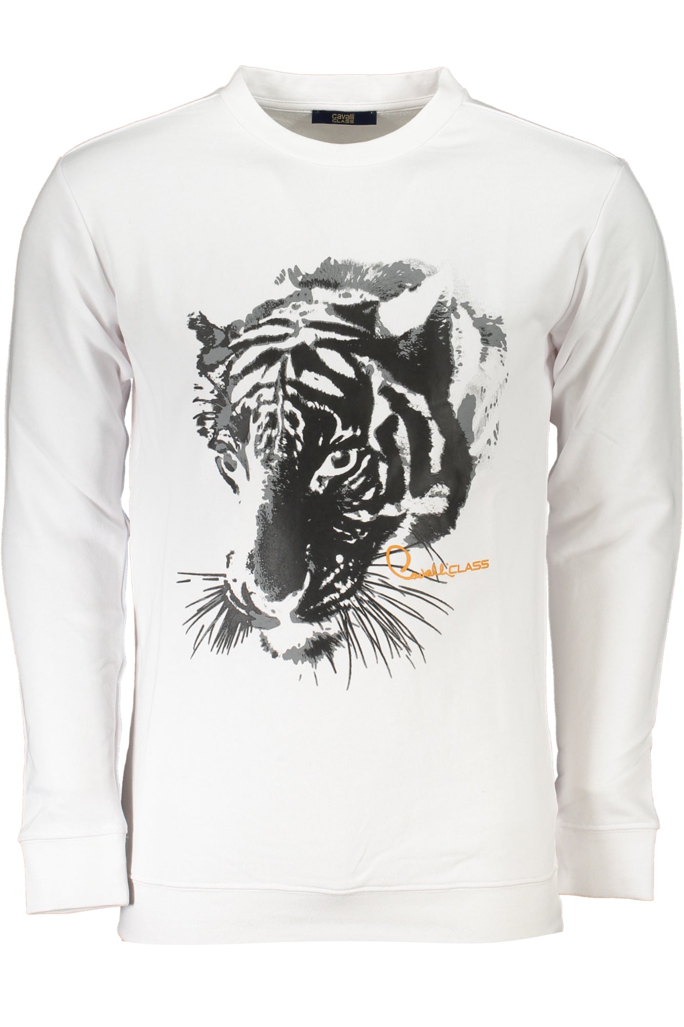 RXT65BCF062_BI00053 – Weißes Herren-Sweatshirt - Langer Arm, Regular Fit, Print, Logo – Größe: S, M, L, XL, 2XL, 3XL – Farbe: Bianco