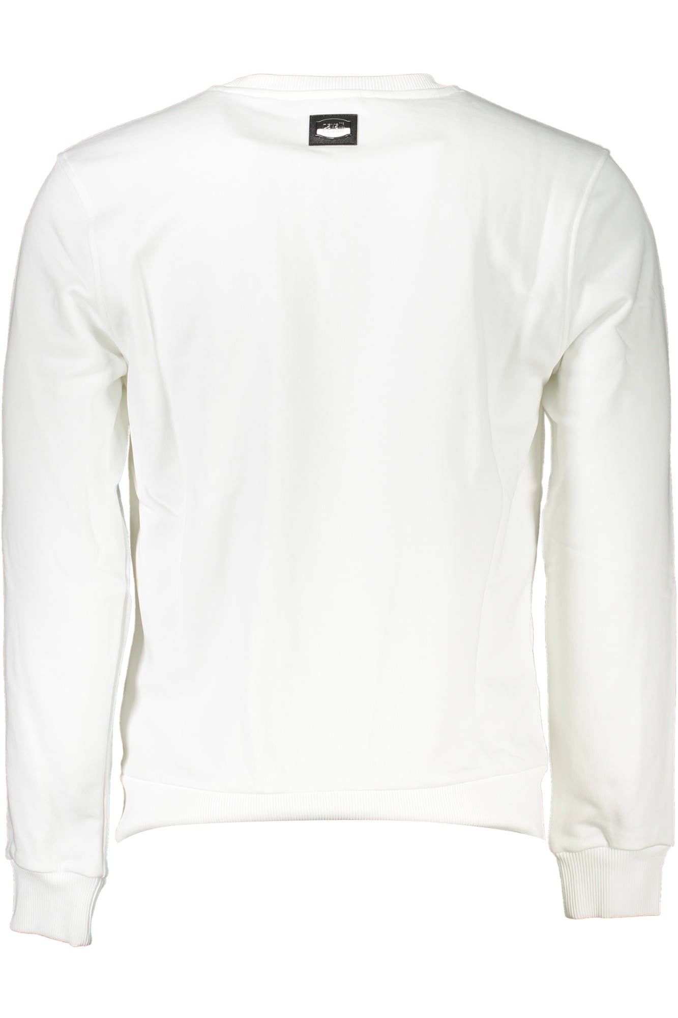 QXT65D-CF062_BIANCO_00053 – Herren-Sweatshirt Weiß: Angeraut, Stickerei, Rundhalsausschnitt – Größe: S, M, L, XL, 2XL – Farbe: Bianco