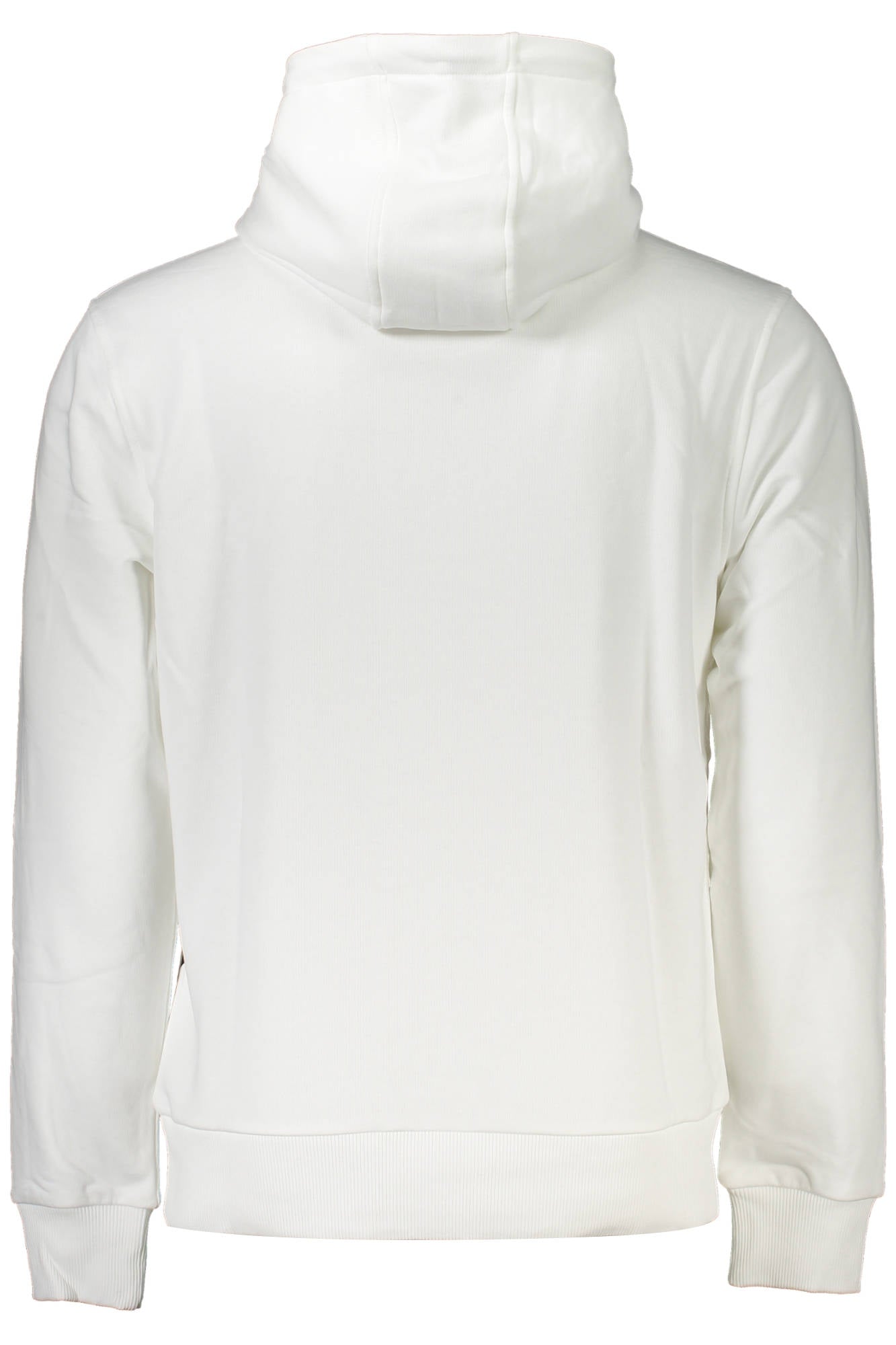 QXT65A-CF062_BIANCO_00053 – Weißes Herren-Kapuzenpullover: Regular Fit, Logo-Print, angeraut – Größe: M, L, XL, 2XL, S – Farbe: Bianco