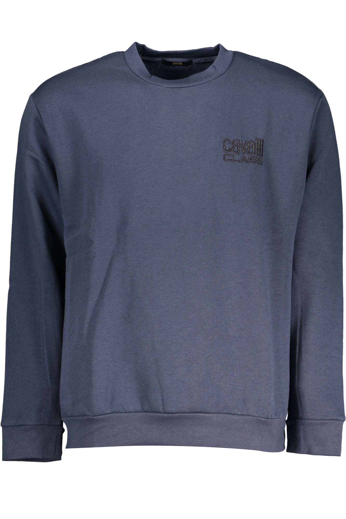 QXT66ACF062_BL04926 – Herren Pullover: Blau, gefüttert, Rundhals, Stickerei, Langarm – Größe: S, M, L, XL – Farbe: Blu